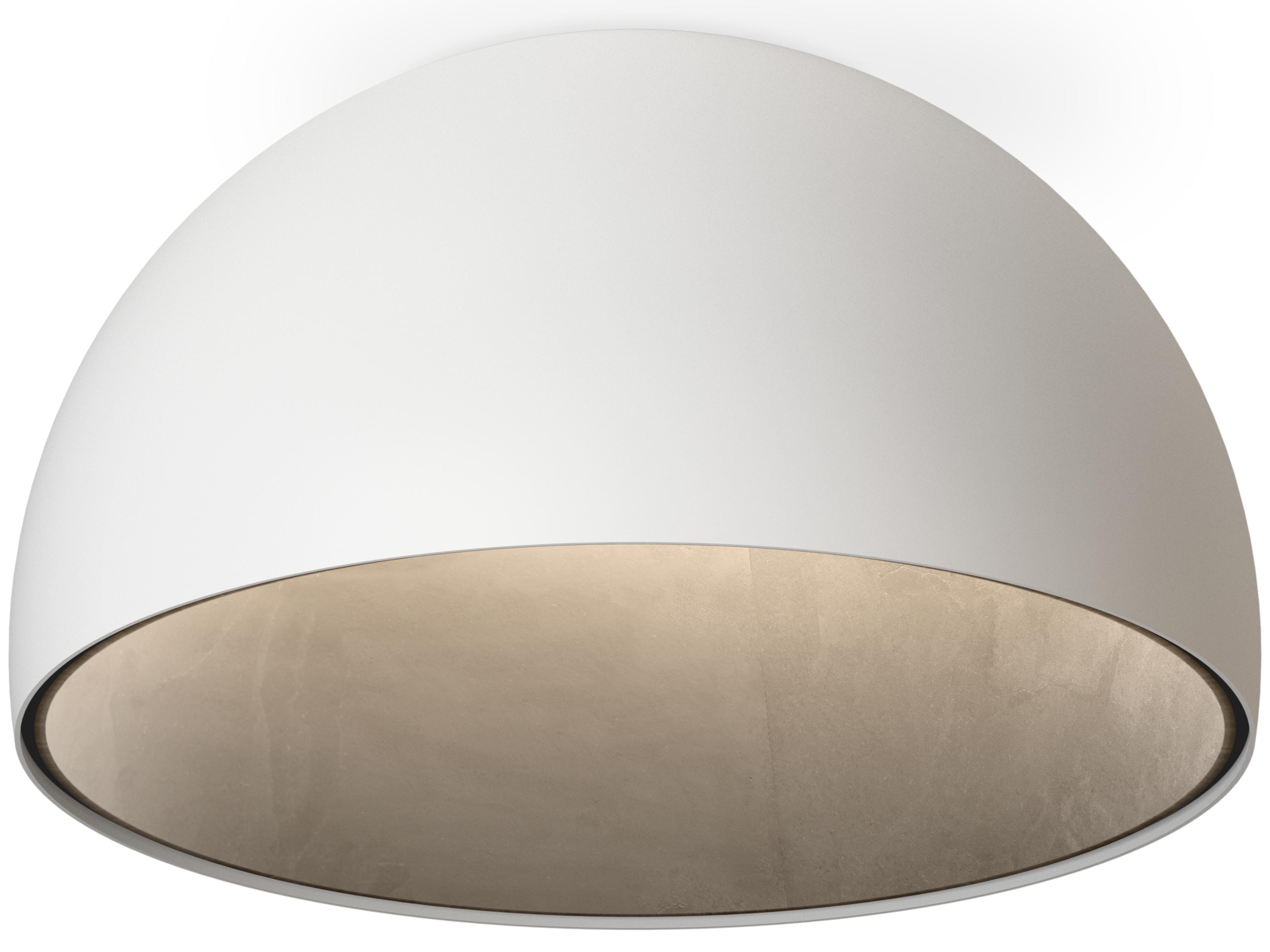 Vibia Duo Petra 1-Light White Dome Flush Mount