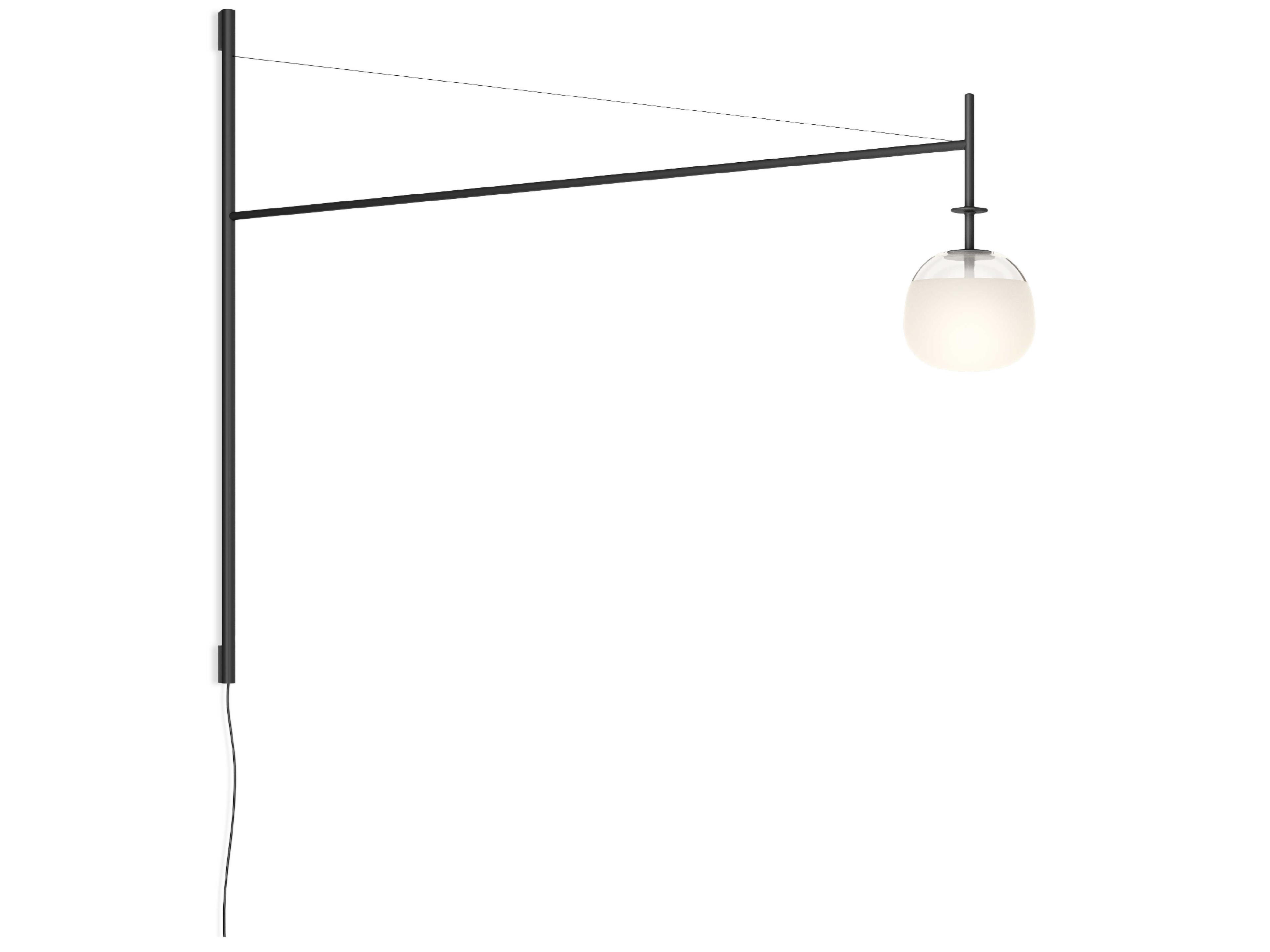 Vibia Tempo 1-Light Graphite Gray Swing Wall Sconce
