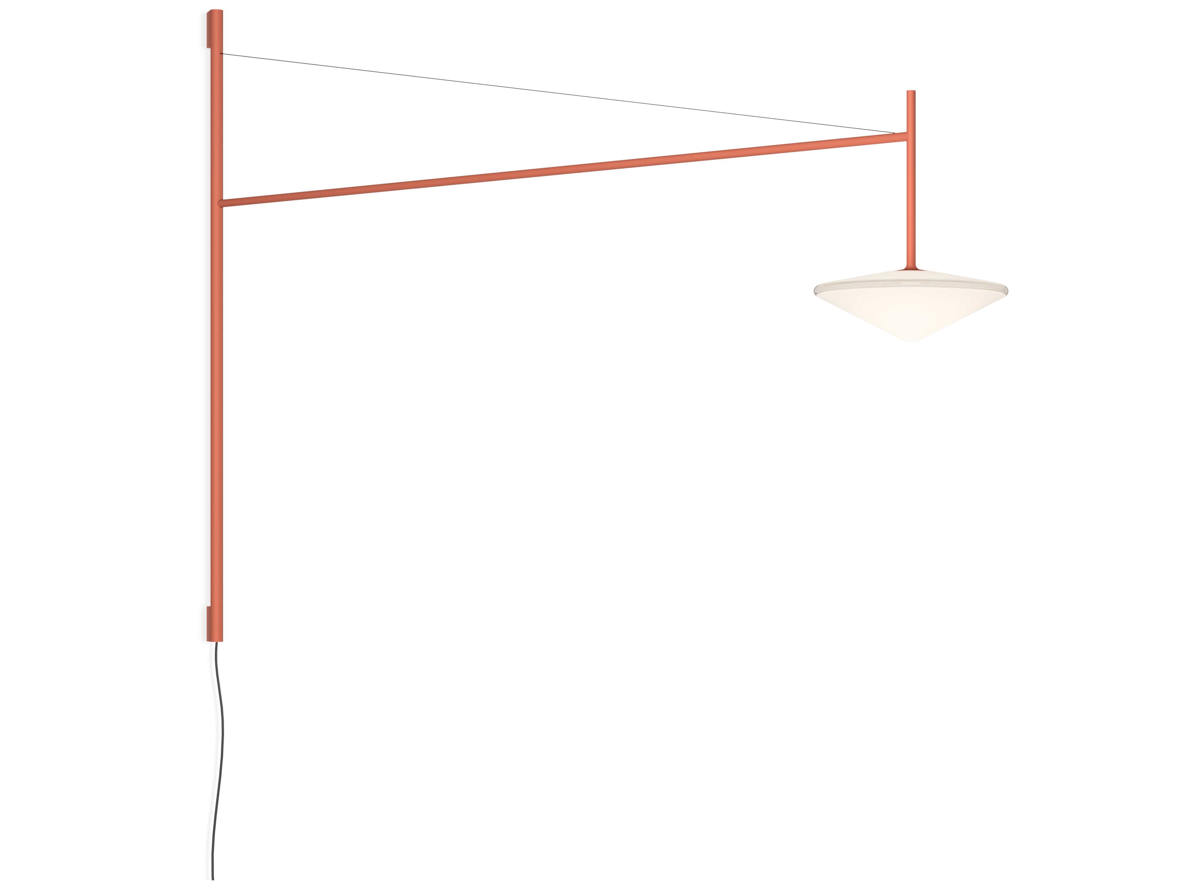 Vibia Tempo 1-Light Terra Red Swing Wall Sconce