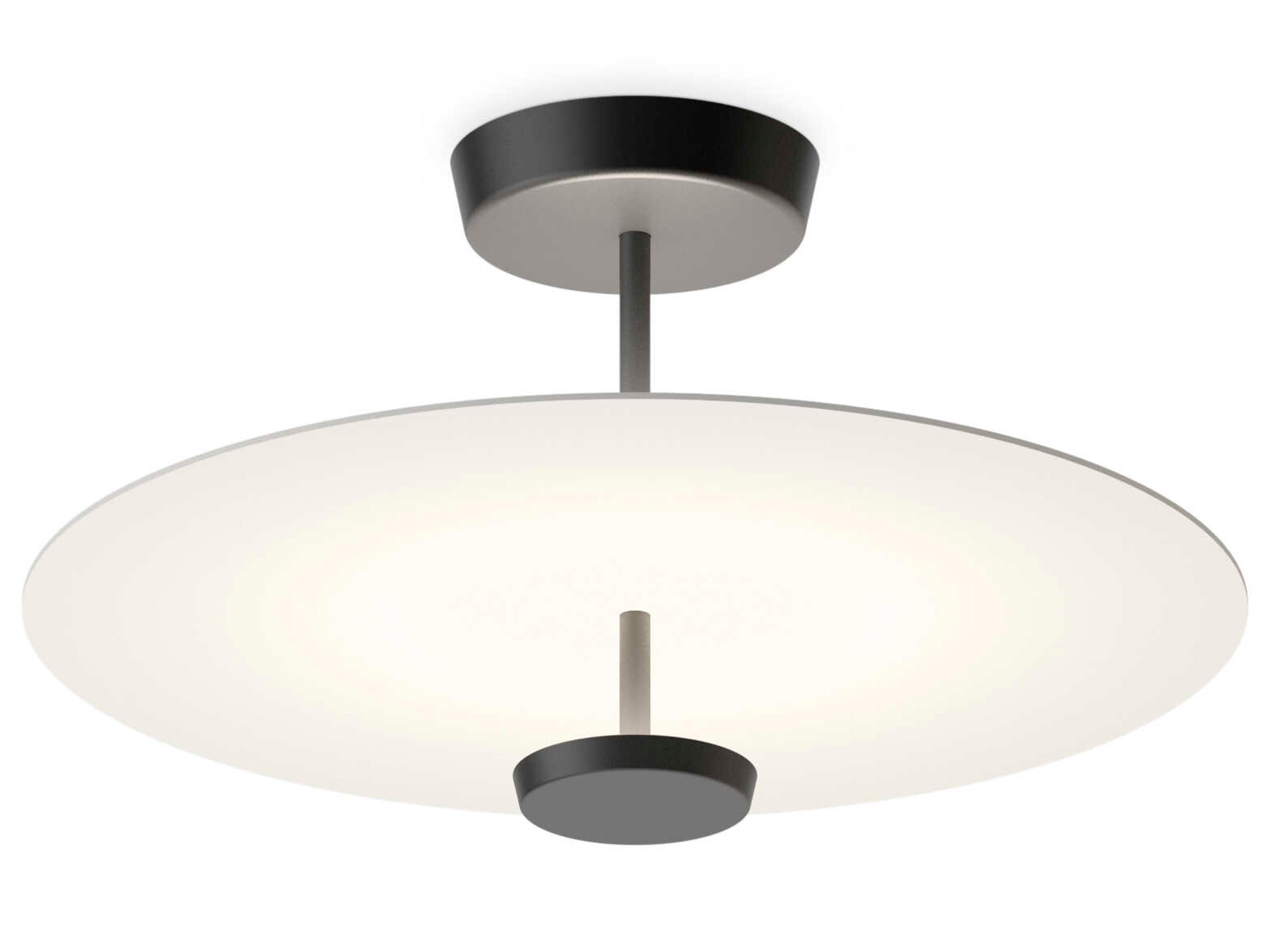 Vibia Flat 2-Light White Round Semi Flush Mount