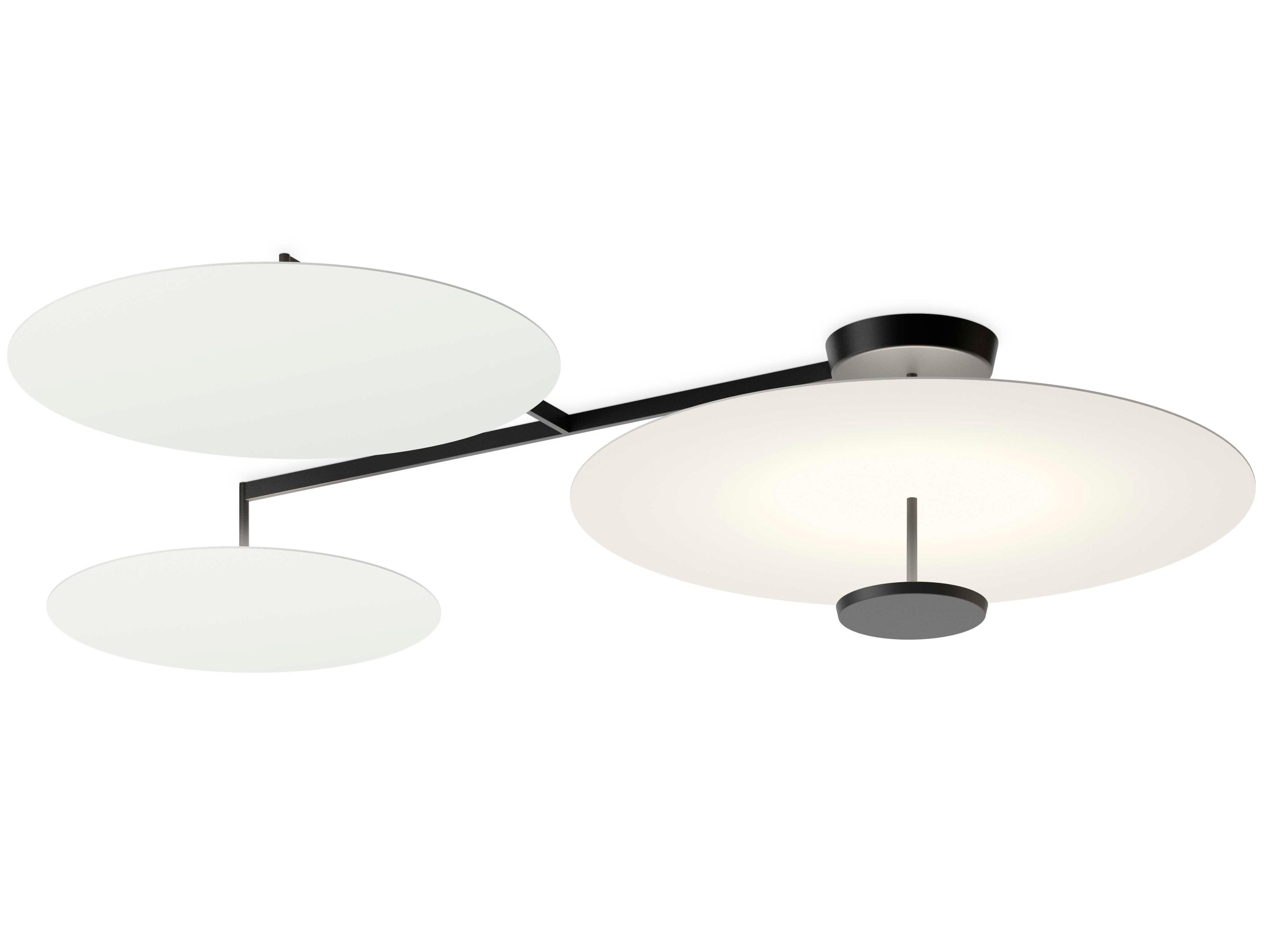 Vibia Flat 4-Light White Semi Flush Mount