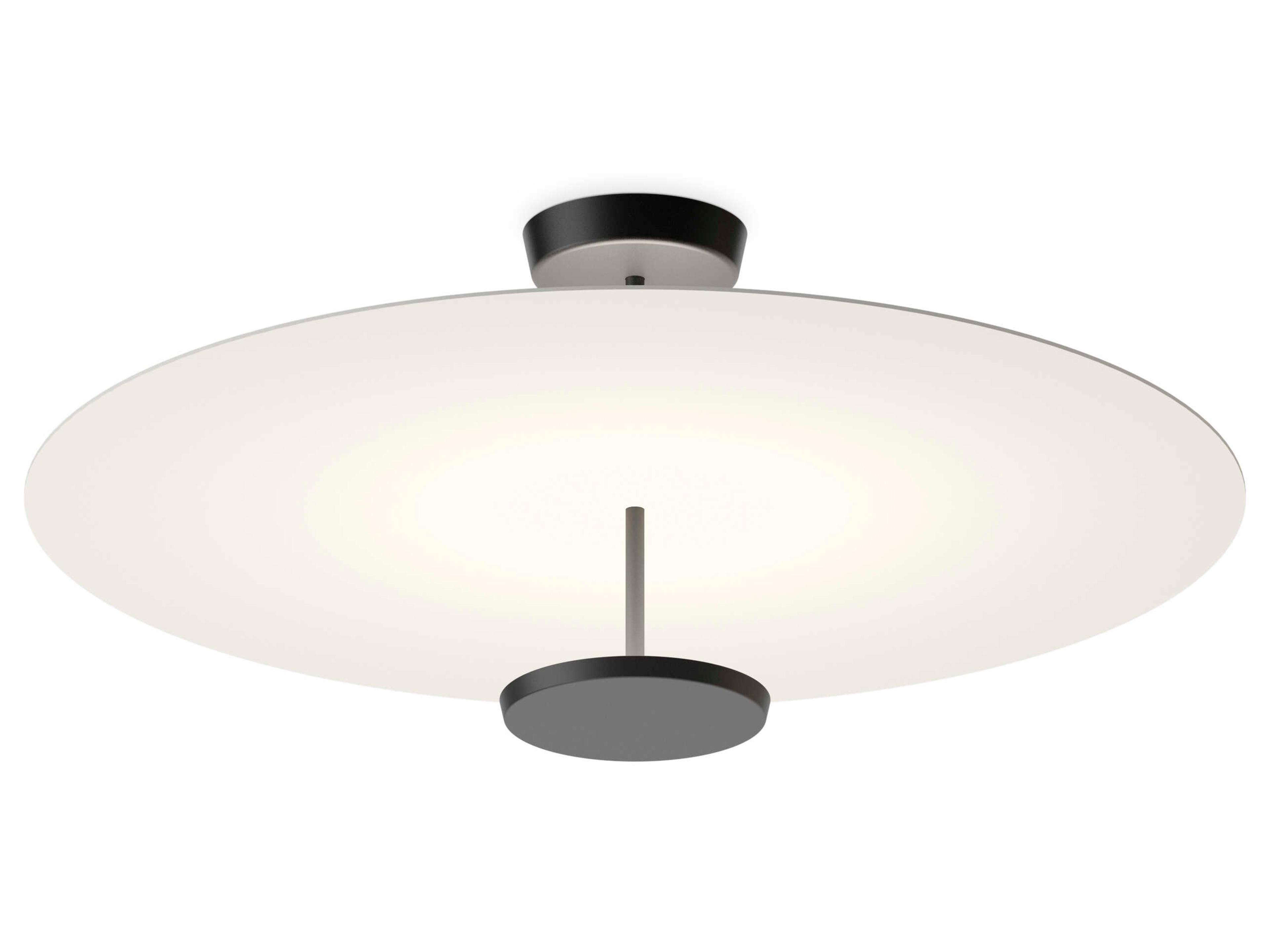 Vibia Flat 2-Light White Round Semi Flush Mount