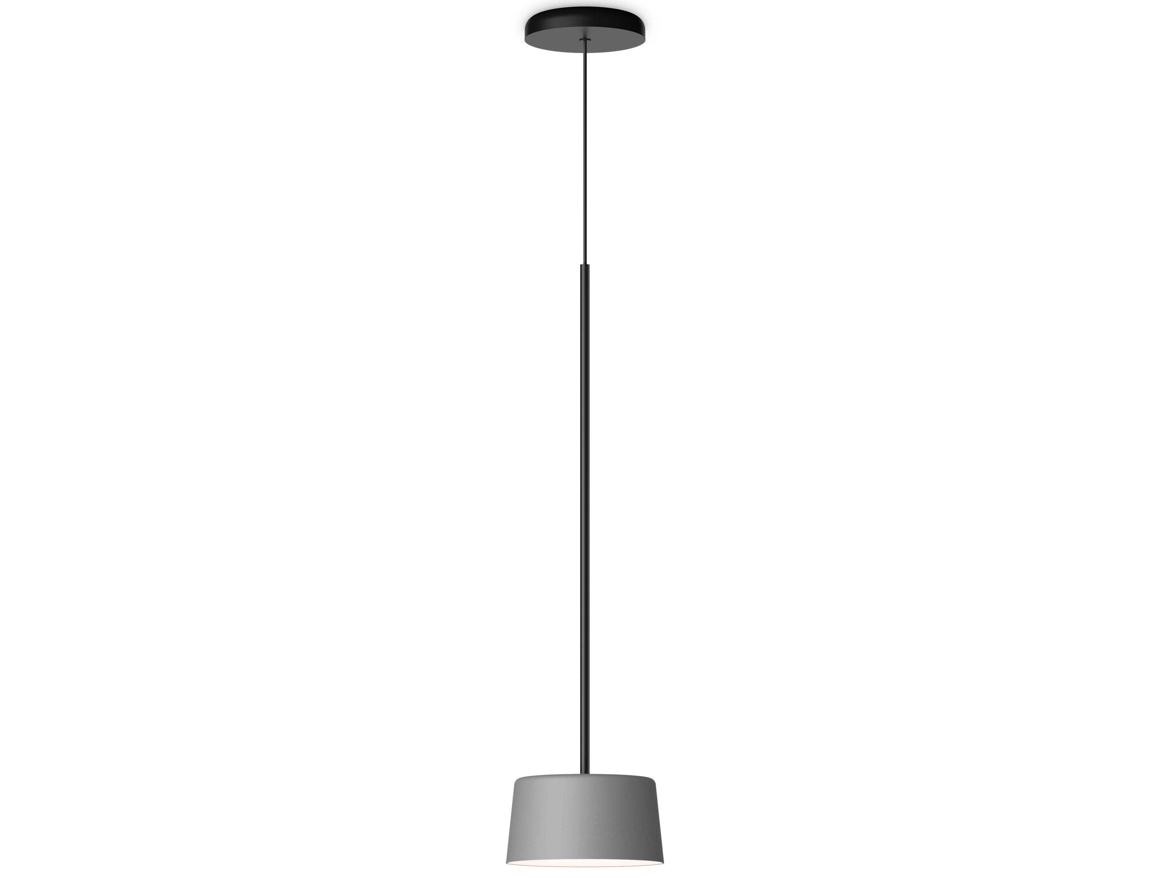 Vibia Tube 1-Light Gray Drum Mini Pendant
