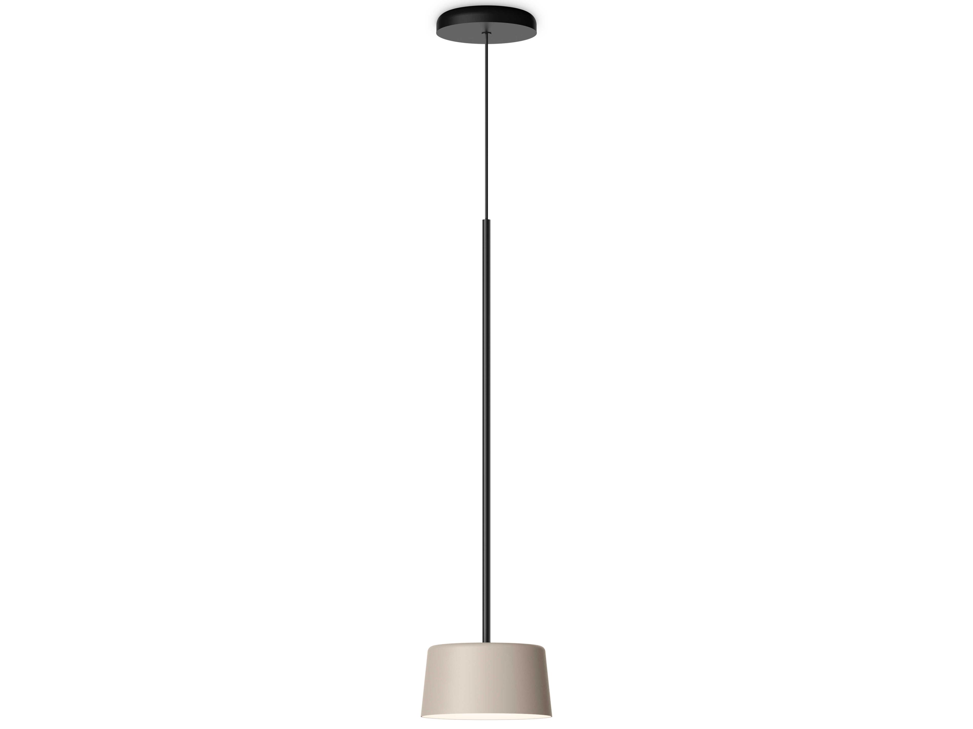 Vibia Tube 1-Light Off White Drum Mini Pendant