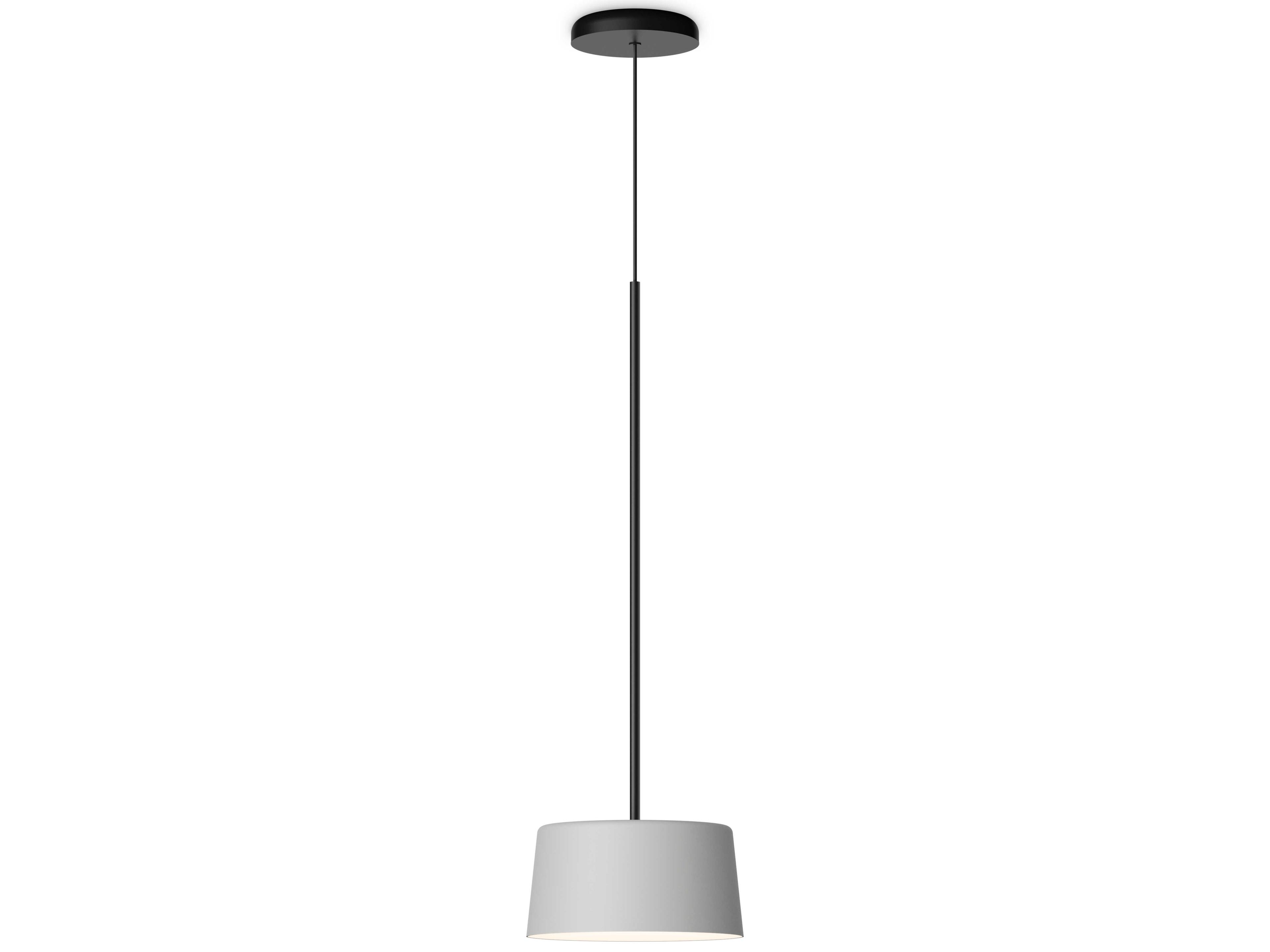 Vibia Tube 1-Light Gray Drum Mini Pendant