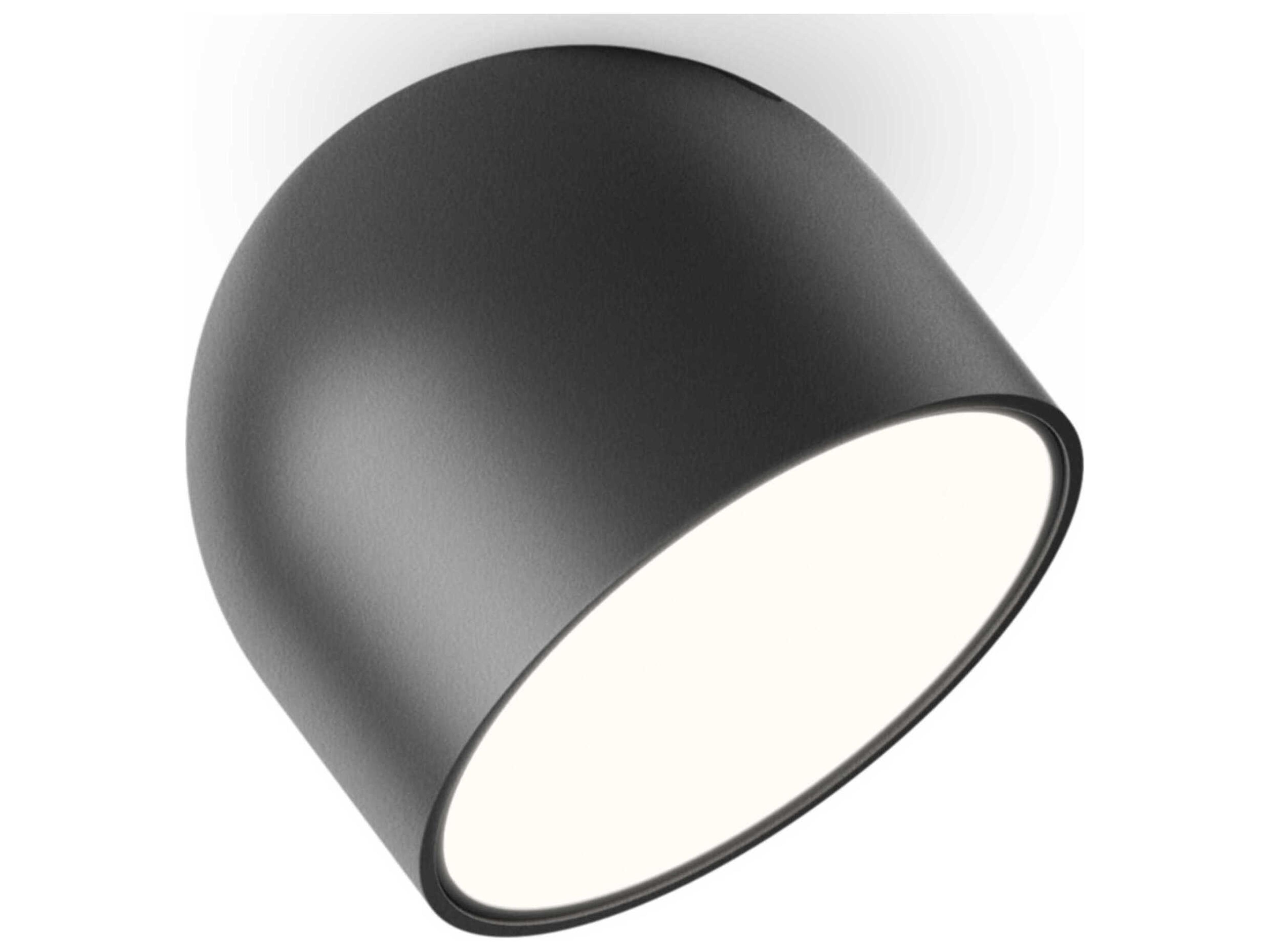 Vibia Plusminus Solo 1-Light Black Round Flush Mount
