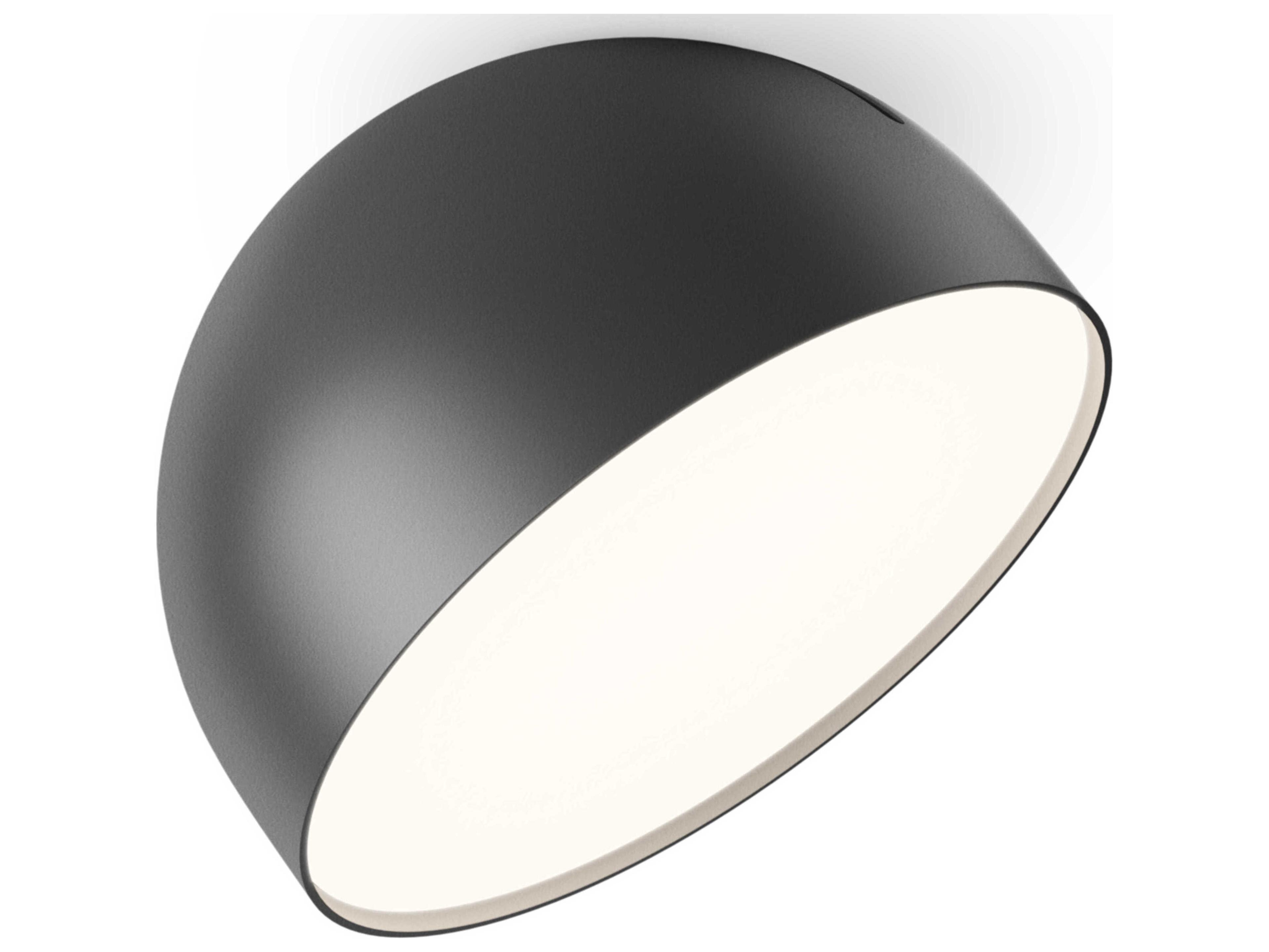 Vibia Plusminus Solo 1-Light Black Dome Flush Mount