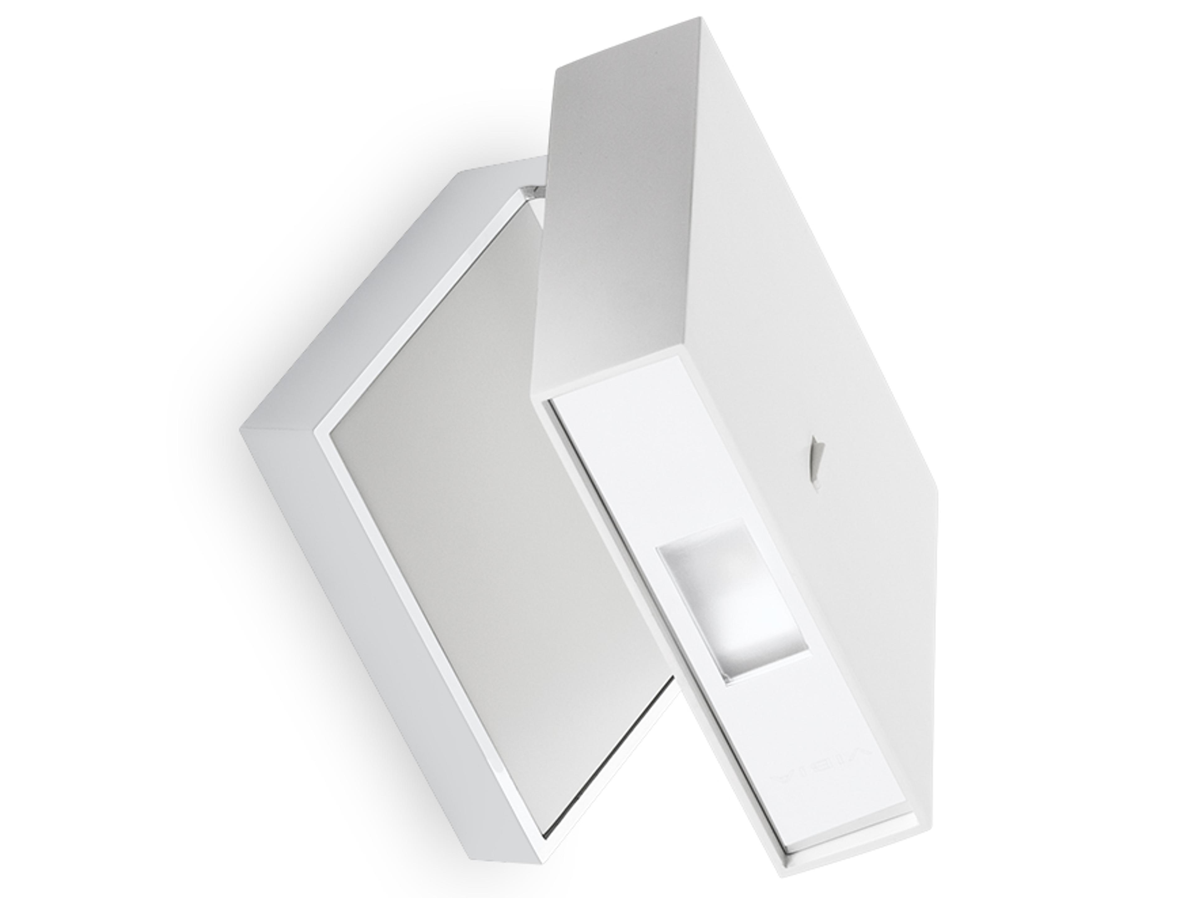 Vibia Alpha 1-Light White Chrome Wall Sconce