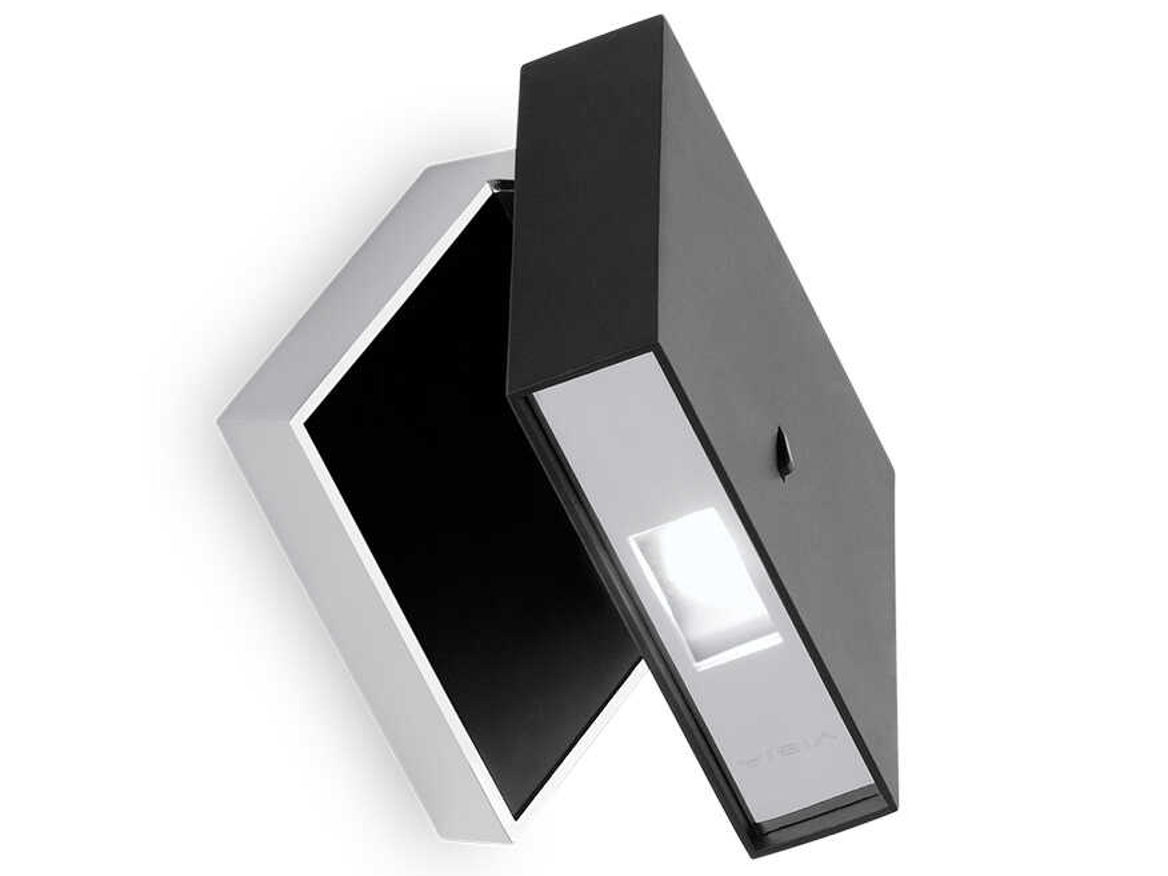 Vibia Alpha 1-Light Black Chrome Wall Sconce