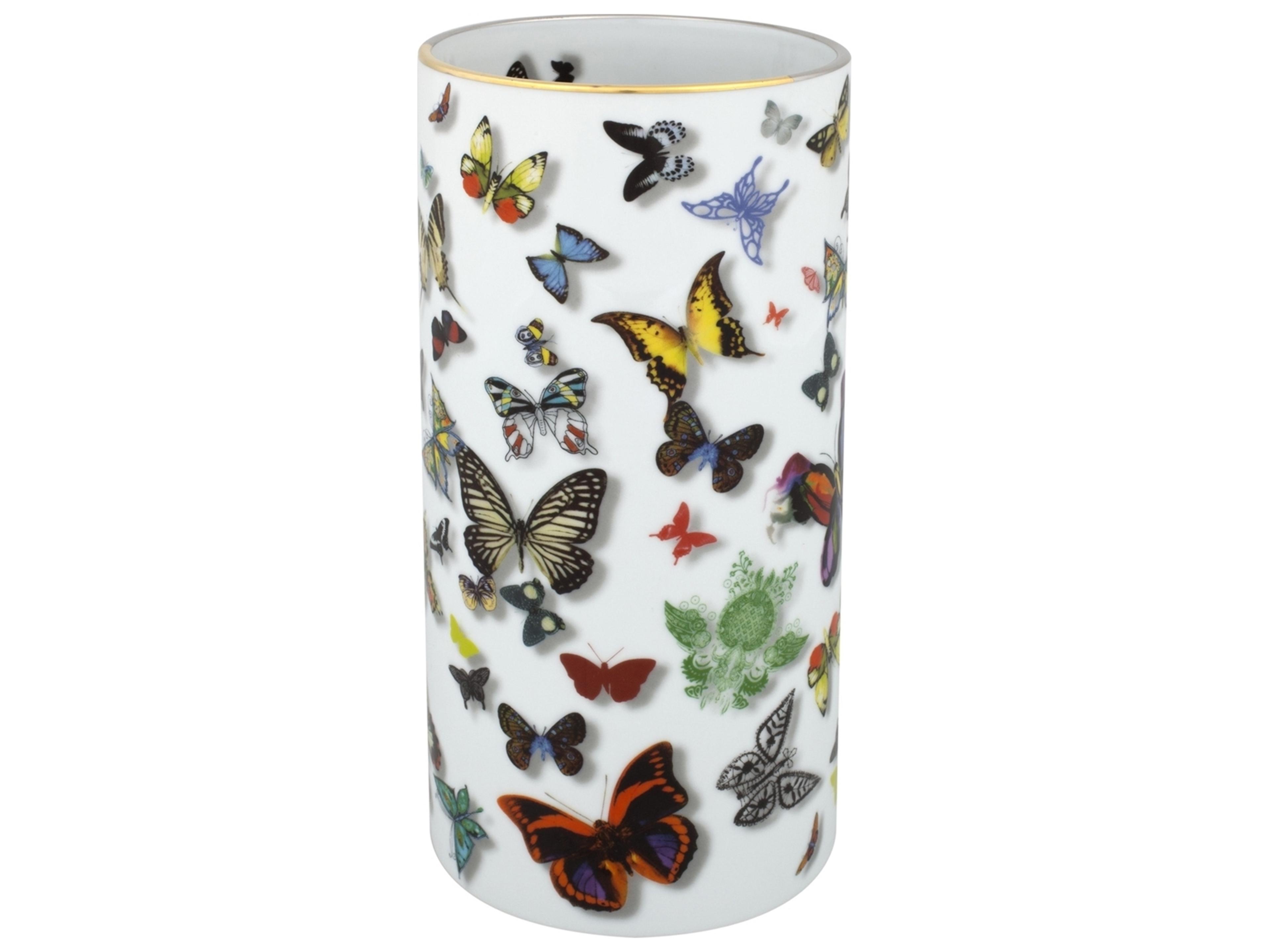 Vista Alegre Lacroix Butterfly Parade Vase