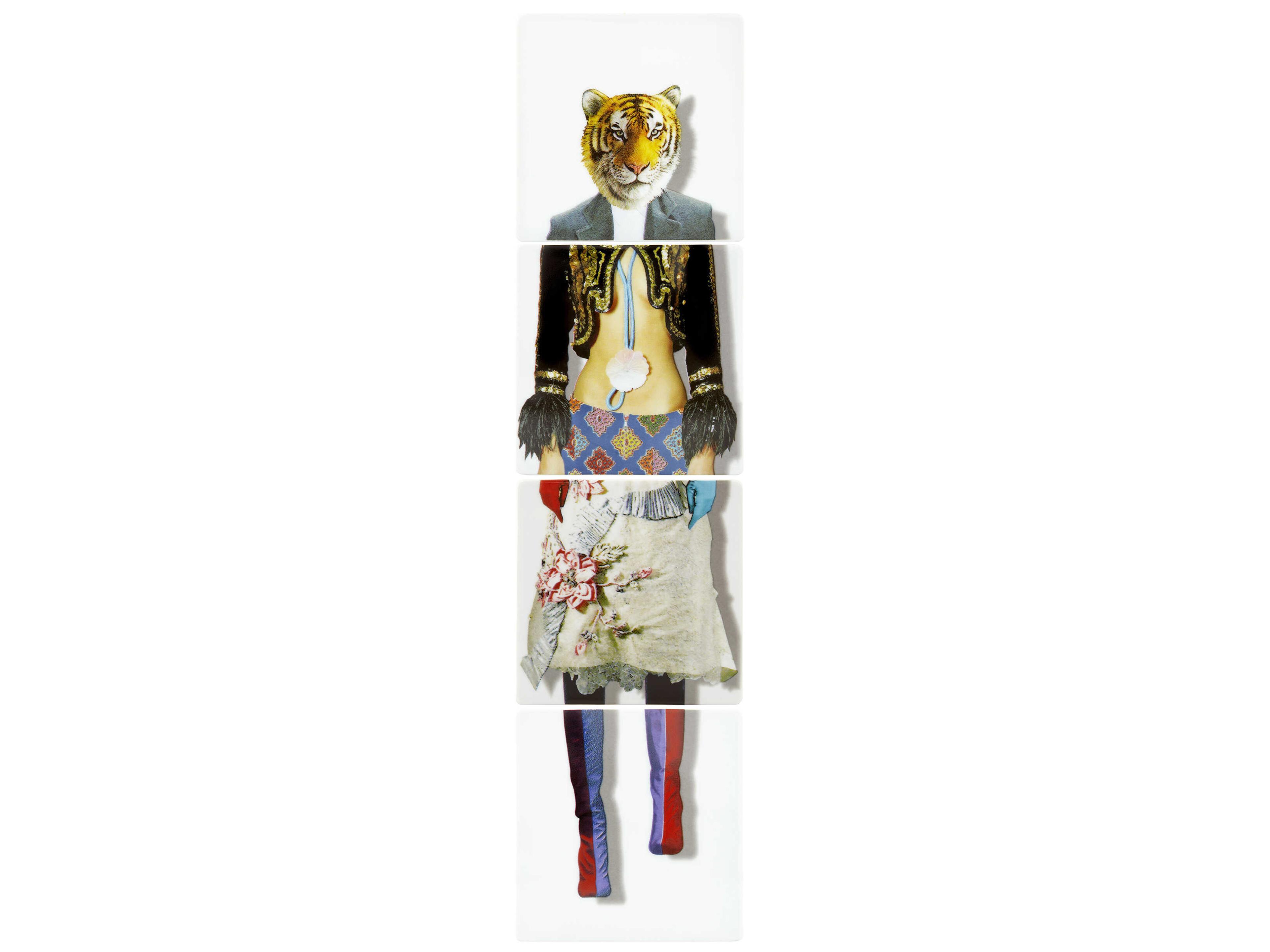 Vista Alegre Lacroix Love Who You Want Tiger Coasters Set of 4