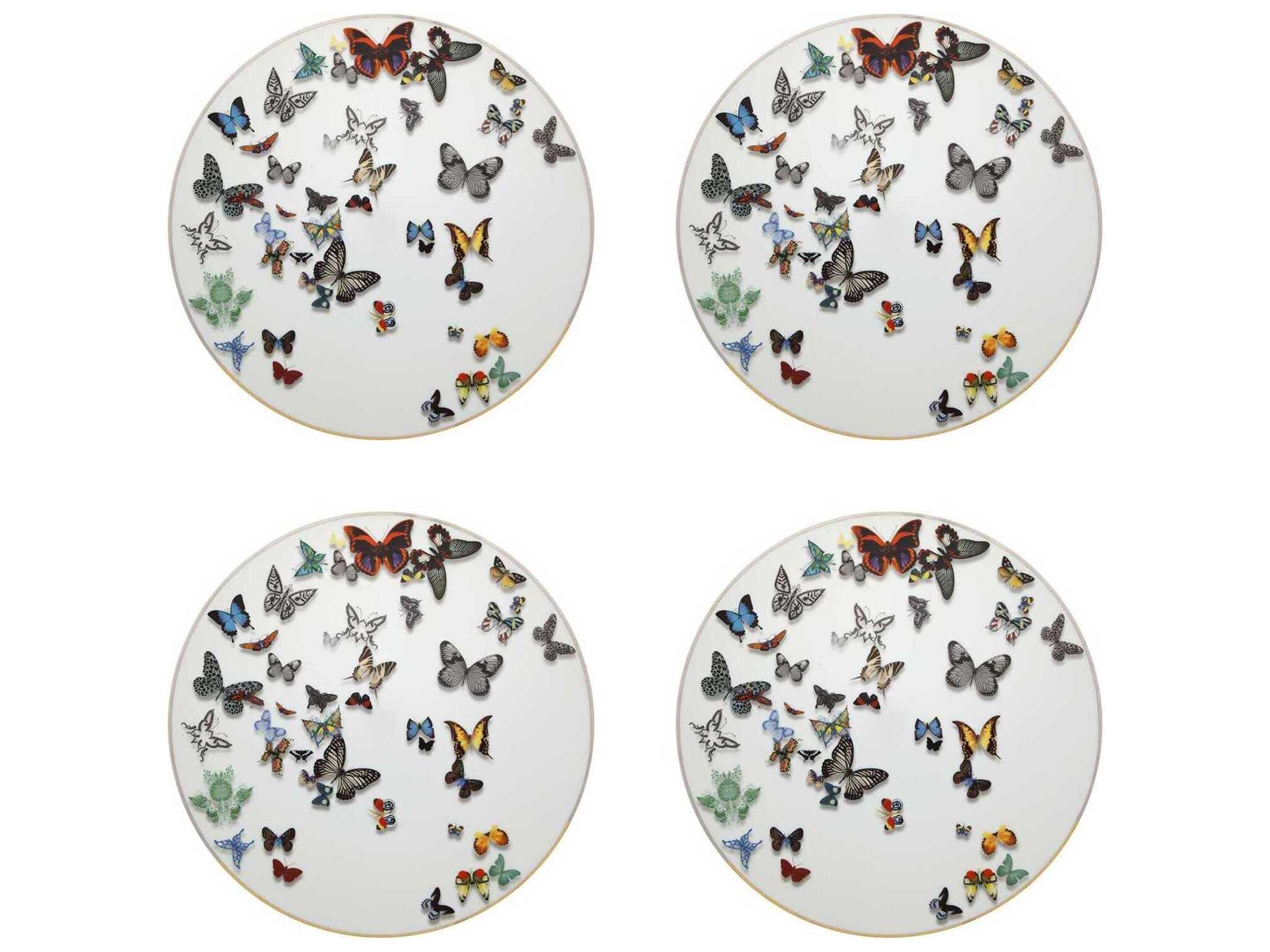 Vista Alegre Lacroix Butterfly Parade Charger Plate Set of 4