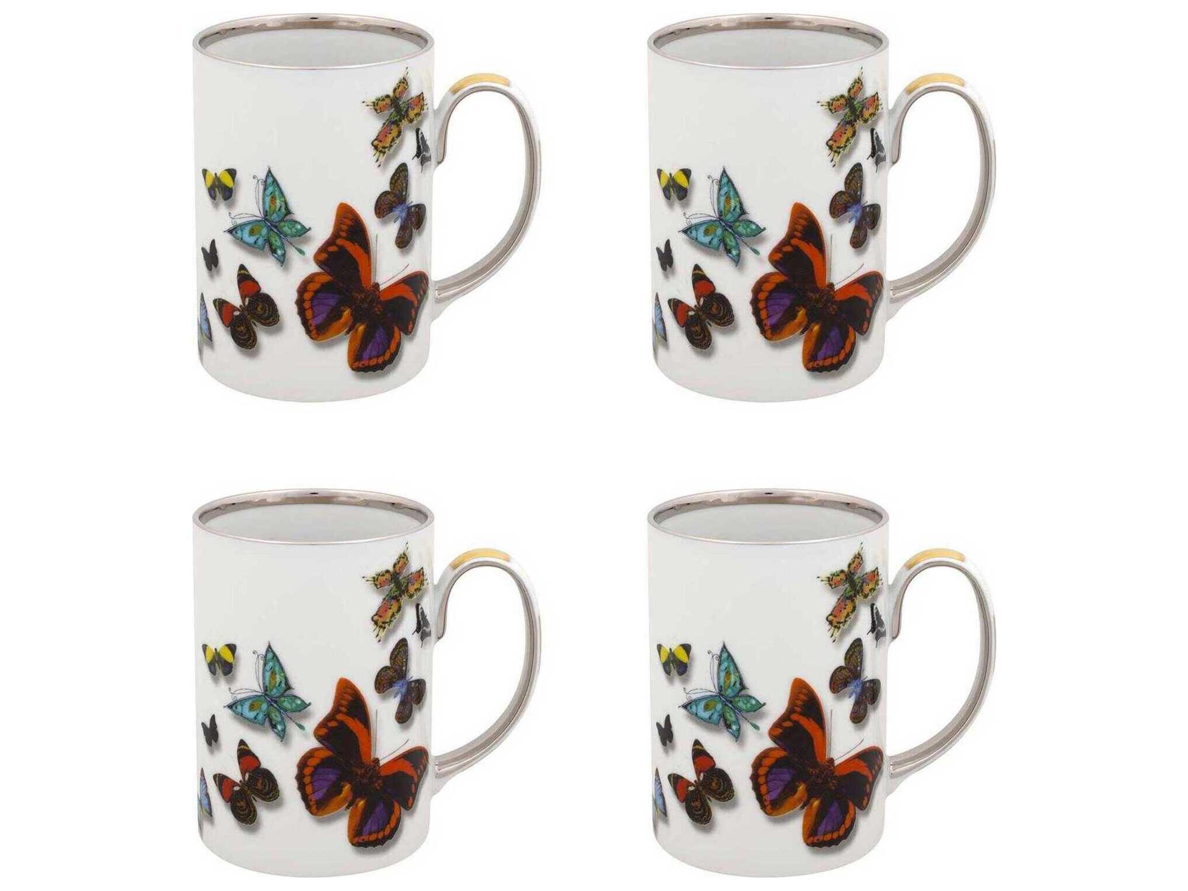 Vista Alegre Lacroix Butterfly Parade Mug Set of 4
