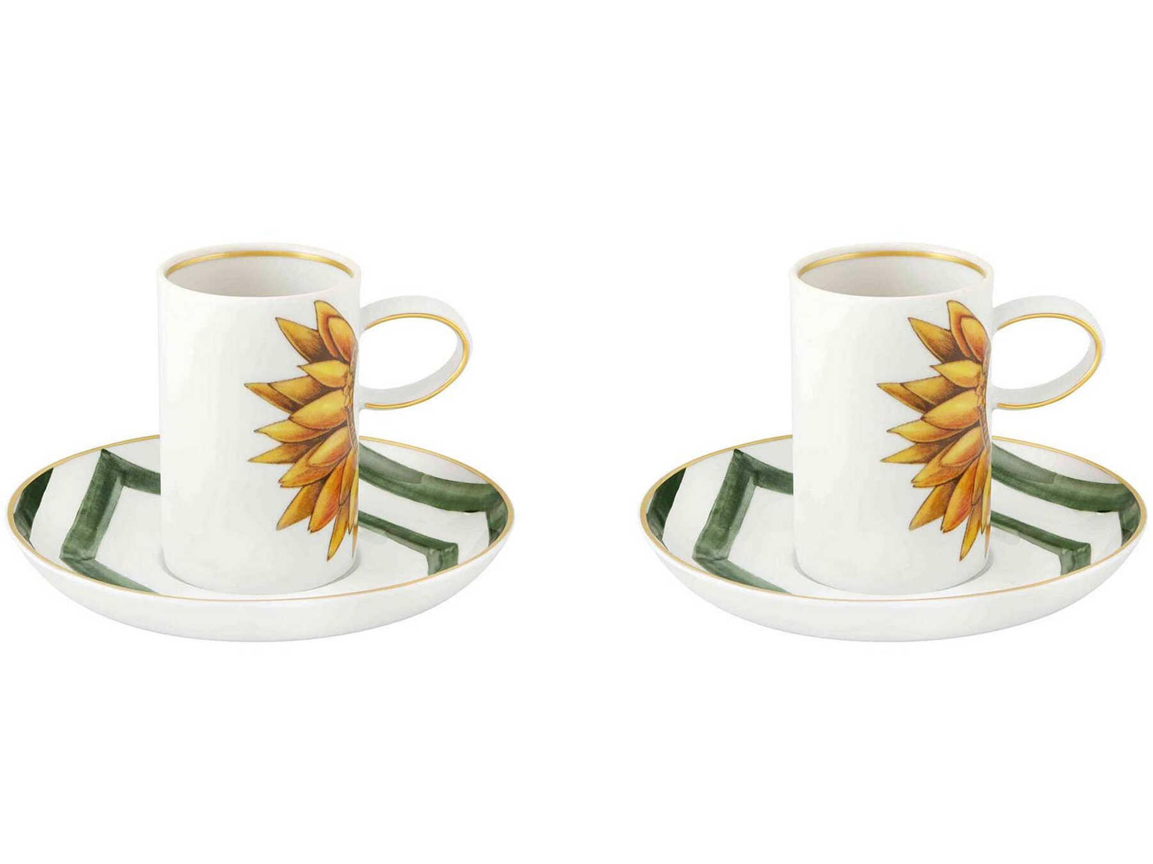 Vista Alegre Amazonia Expresso Cups and Saucers Set of 2