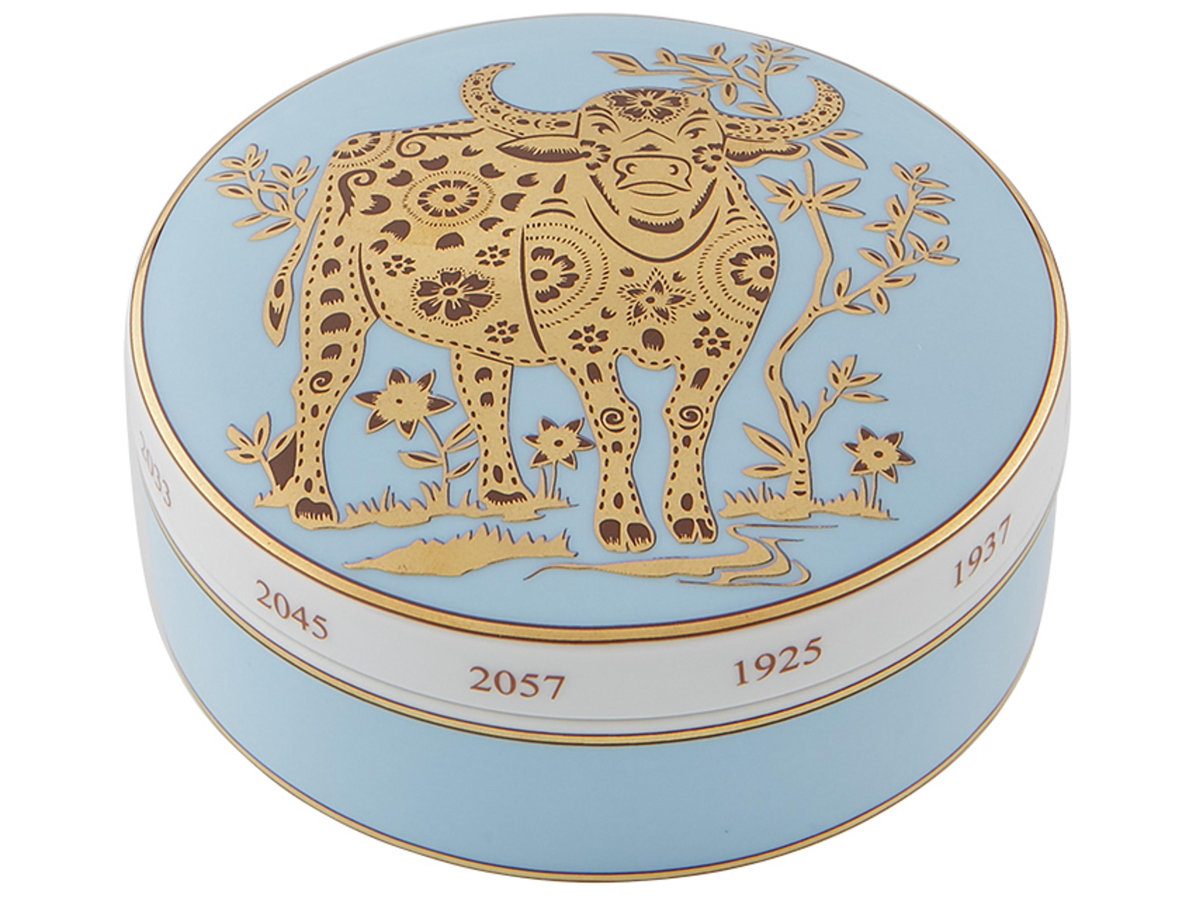Vista Alegre Golden Ox Large Round Box