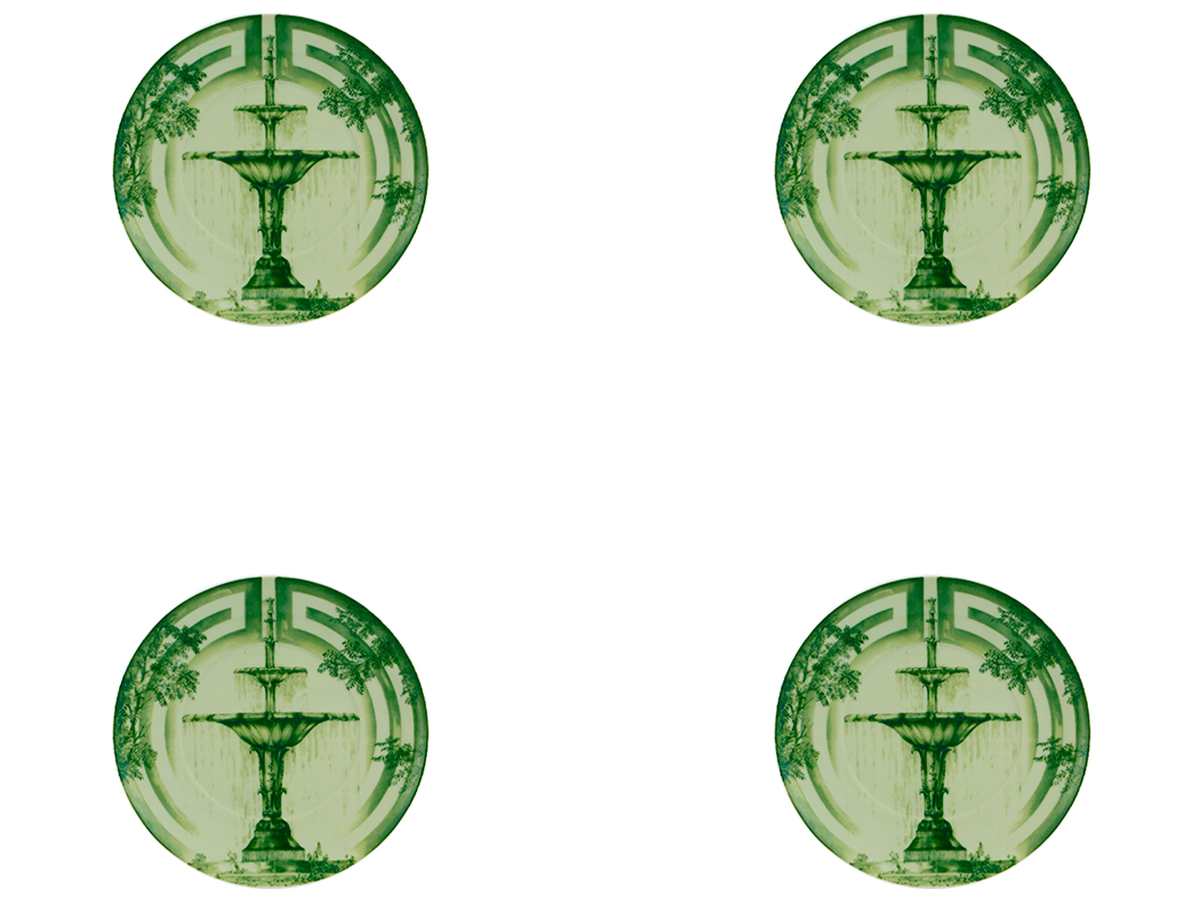 Vista Alegre The Meaning Green Bread and Butter Set of 4