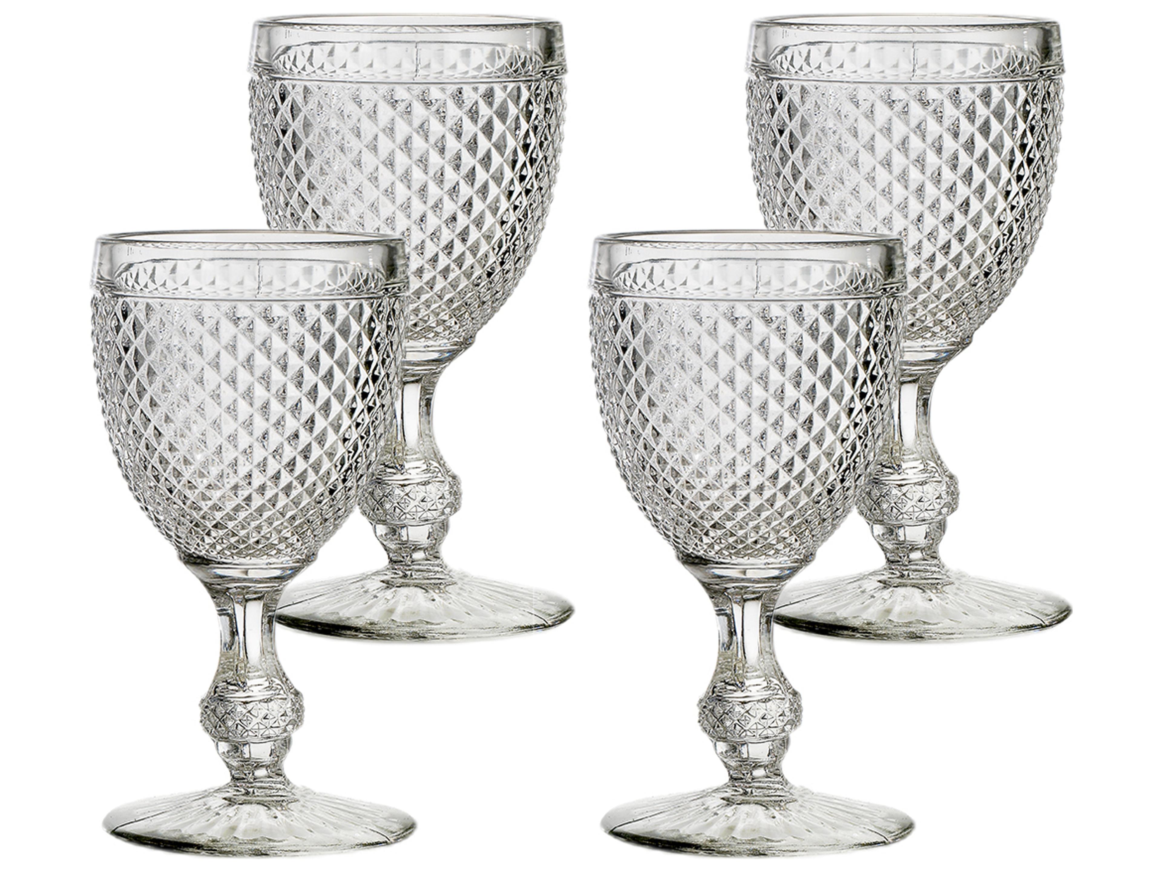 Vista Alegre Bicos Clear Water Goblet Set of 4