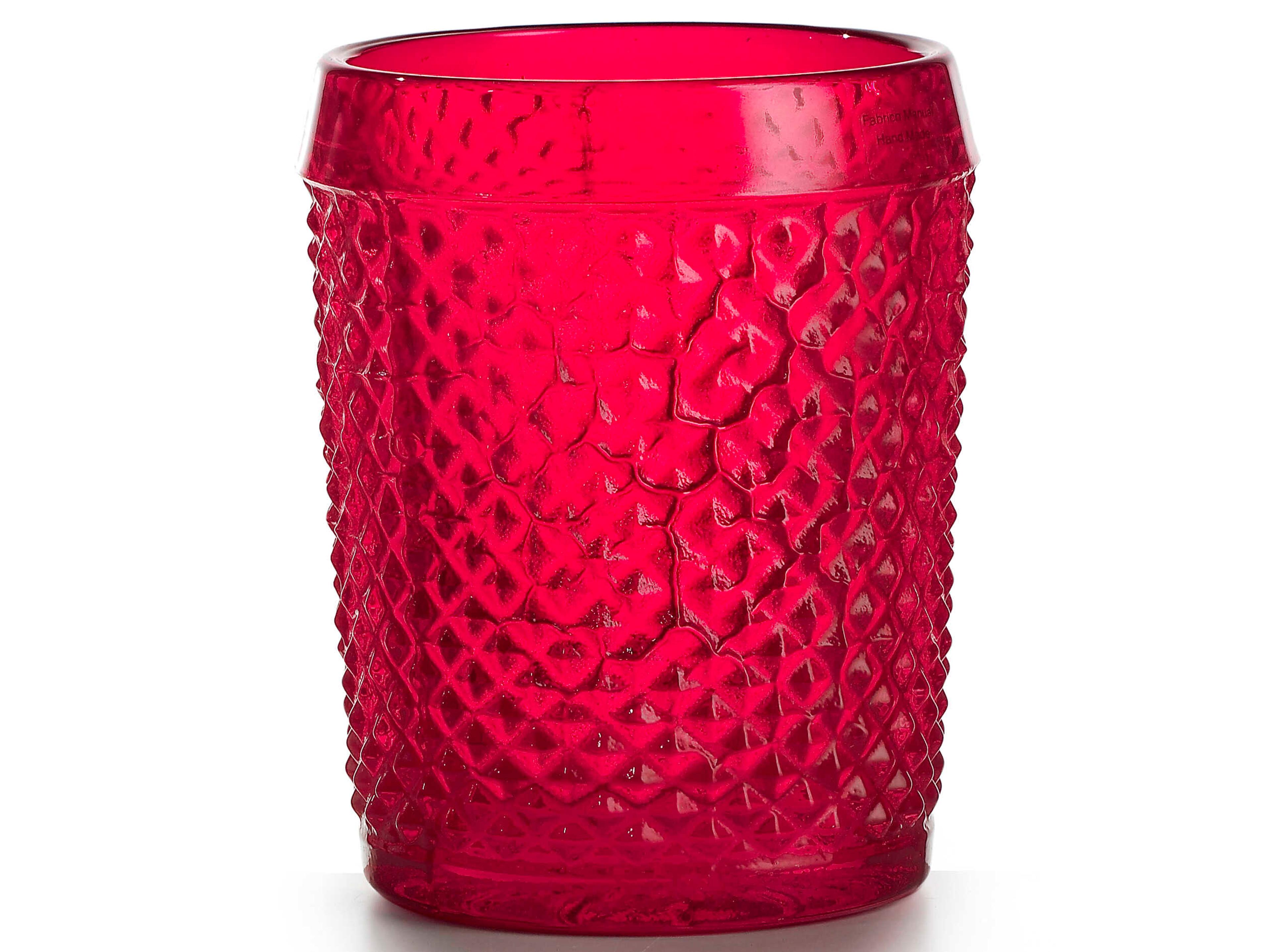 Vista Alegre Bicos Red  Old Fashion Glass Set of 4