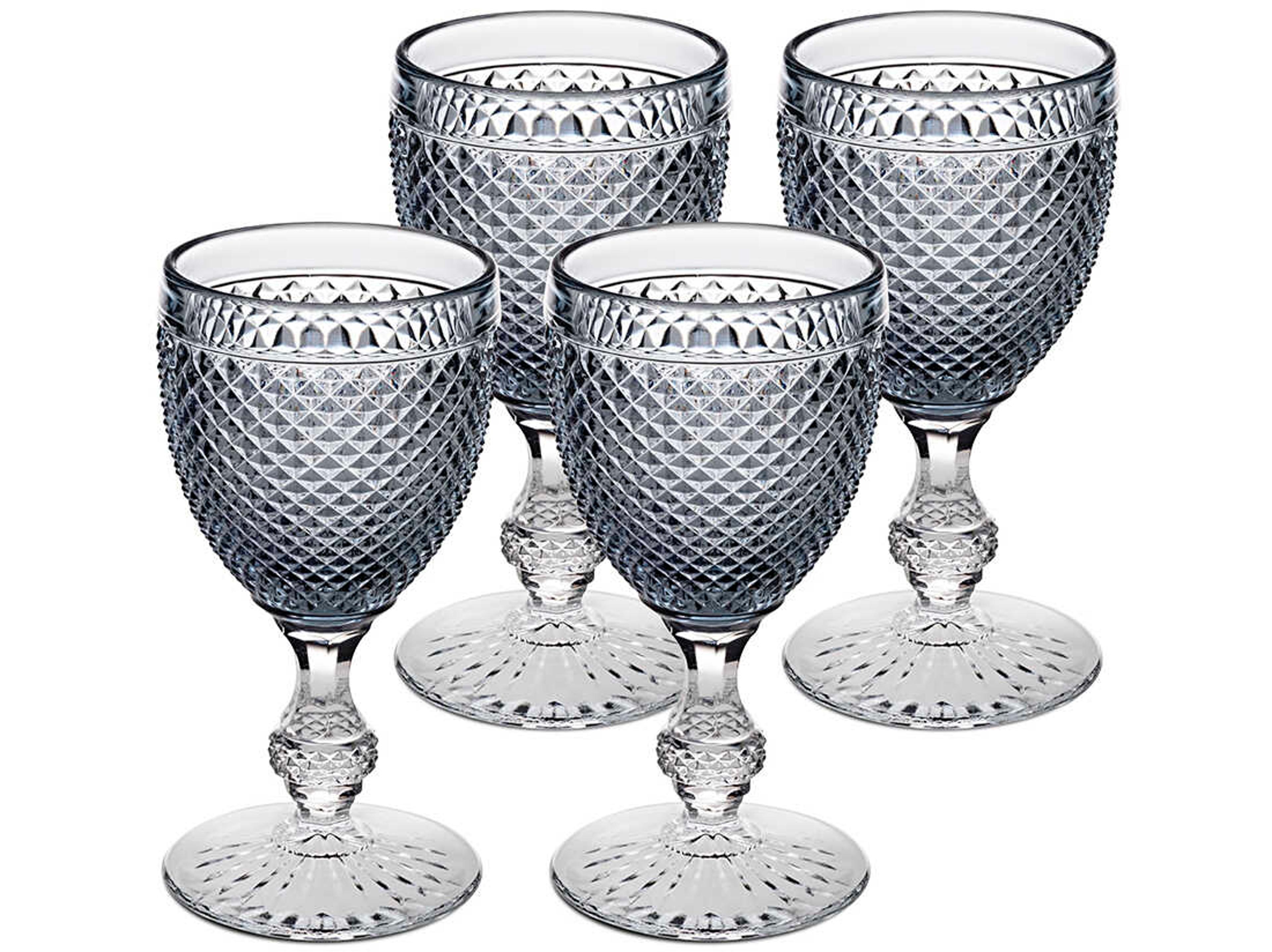 Vista Alegre Bicos Bicolor Grey Top Goblet Set of 4
