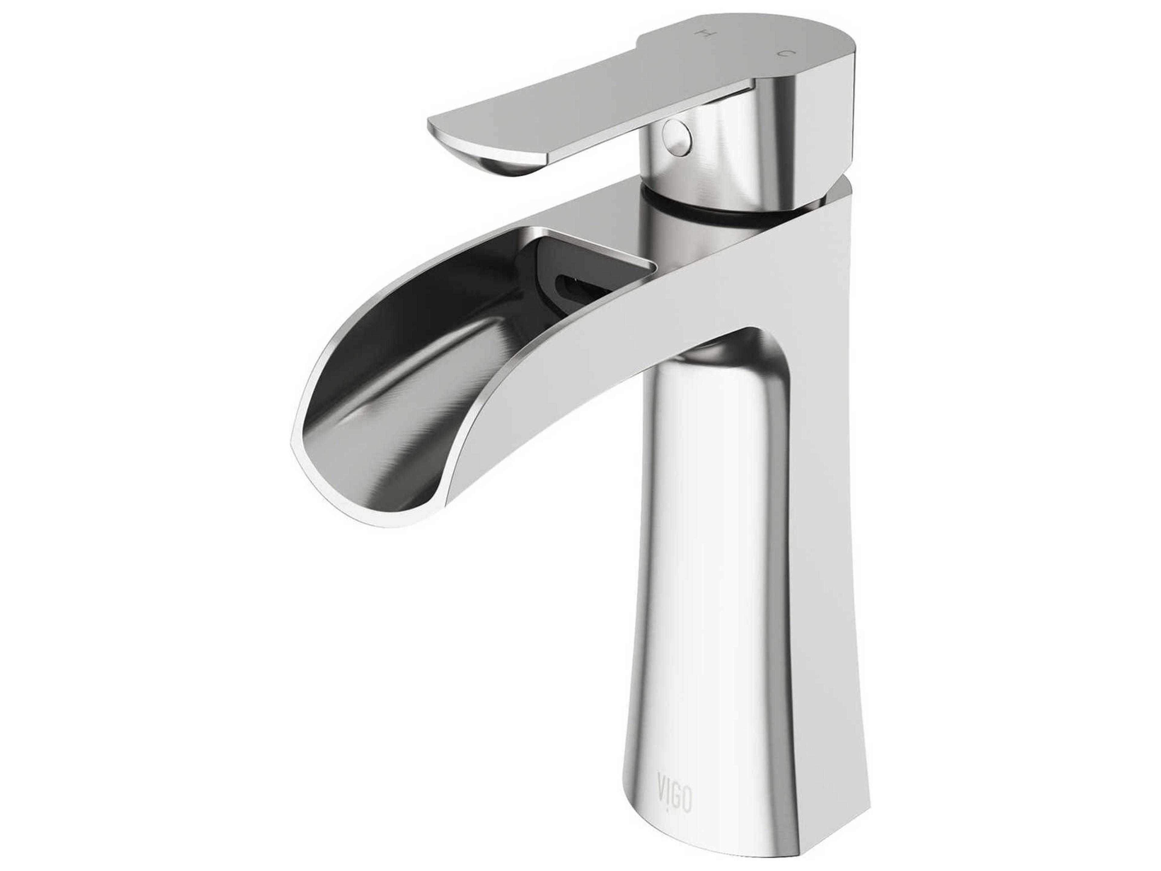 Paloma Brushed Nickel 1-Handle Waterfall Vessel Bathroom Faucet