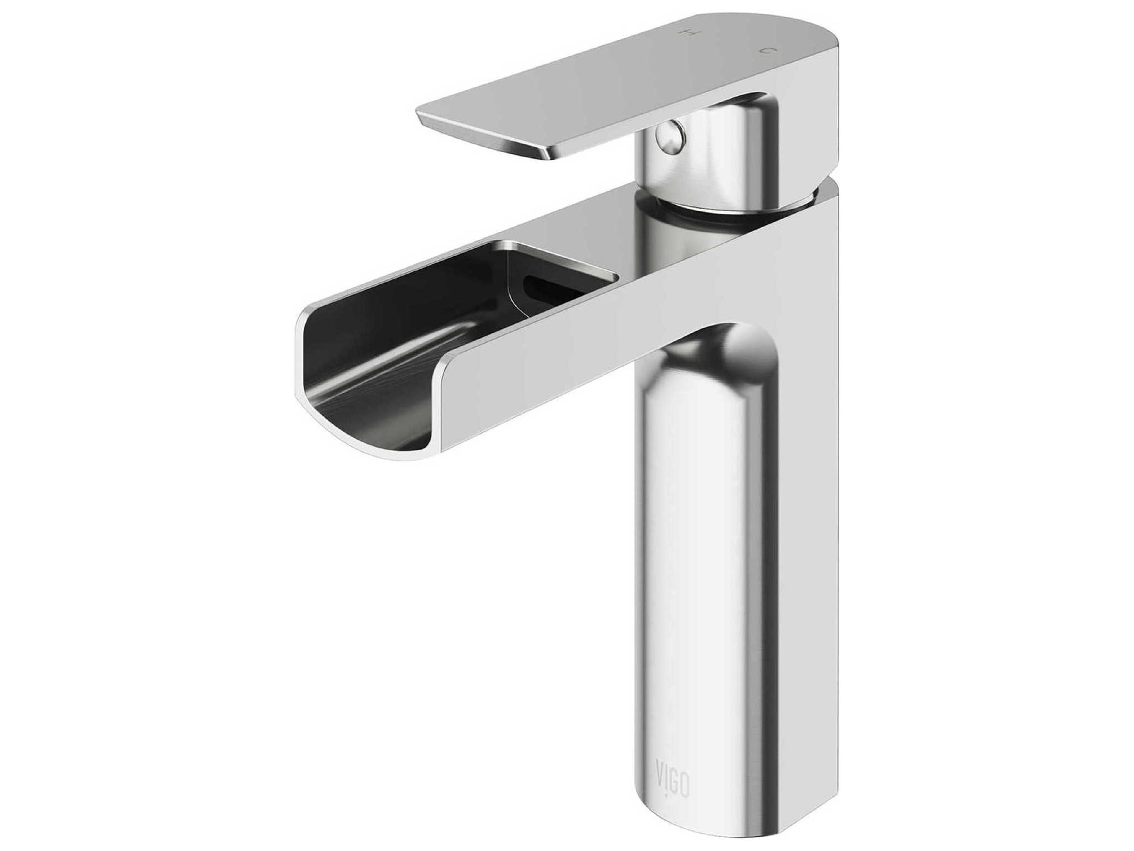 Ileana Brushed Nickel 1-handle Waterfall Vessel Bathroom Faucet