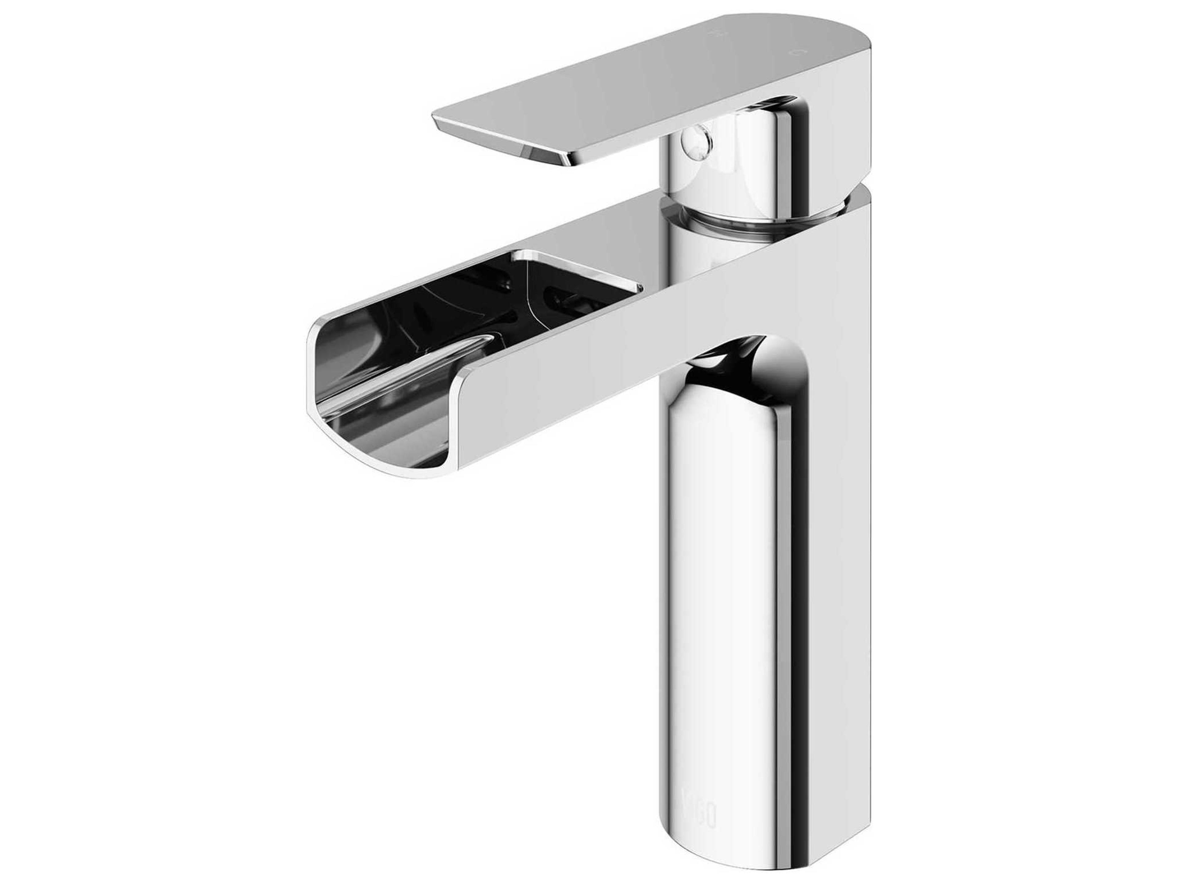 Ileana Chrome 1-Handle Waterfall Vessel Bathroom Faucet