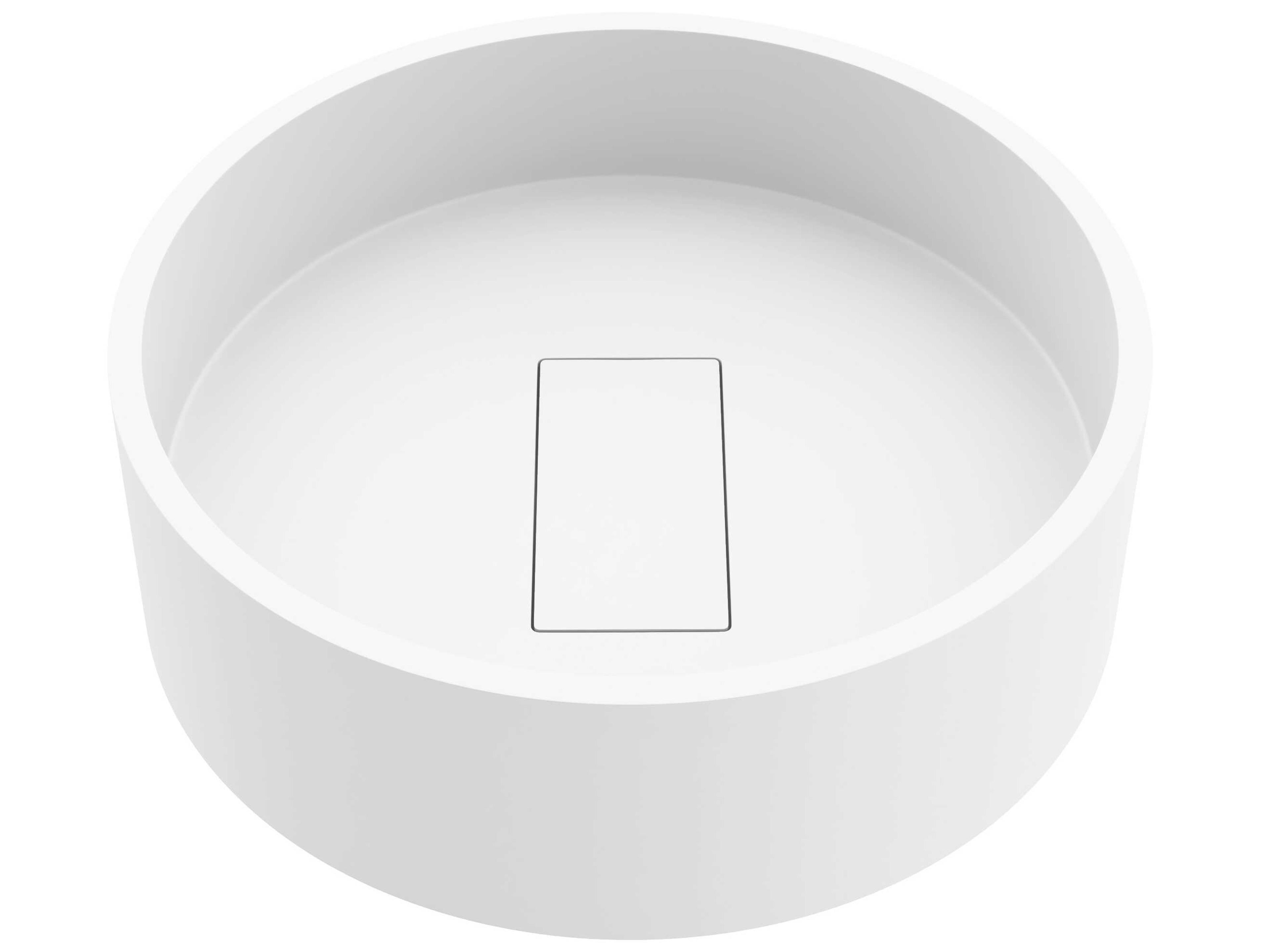 Vigo Bryant Modern White Matte Stone Round Vessel Bathroom Sink