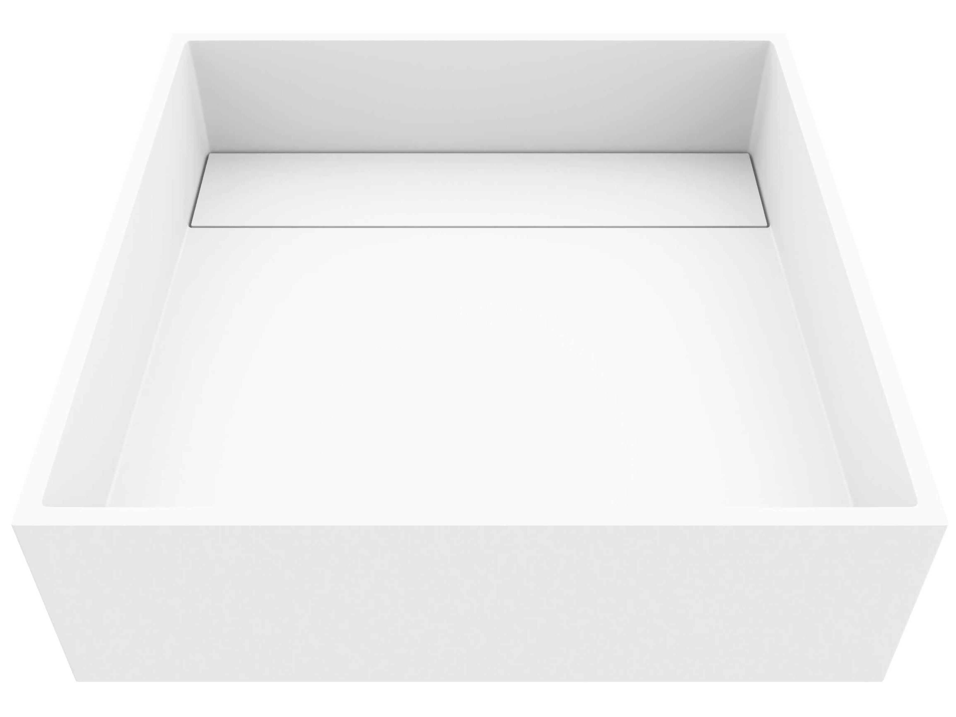 Vigo Montauk Matte Stone Square Vessel Bathroom Sink