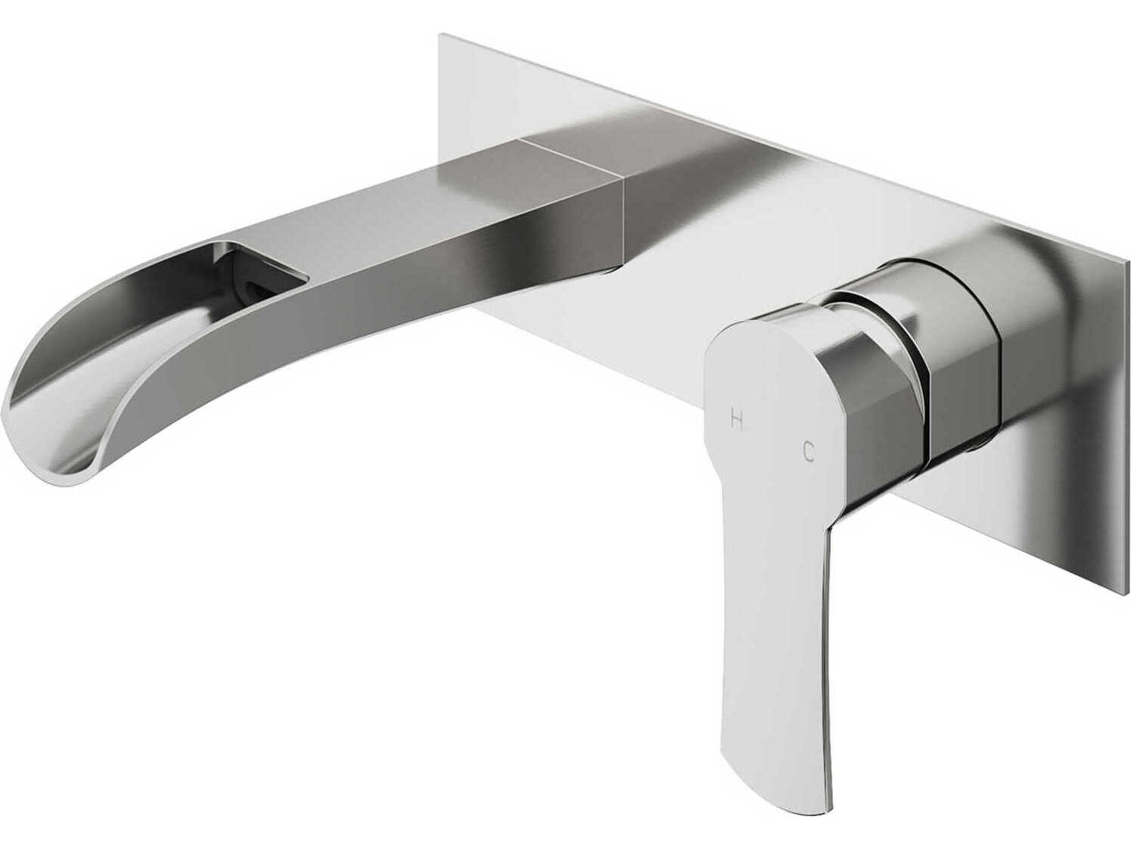 Cornelius Brushed Nickel 1-Handle Wall-Mount Bathroom Faucet