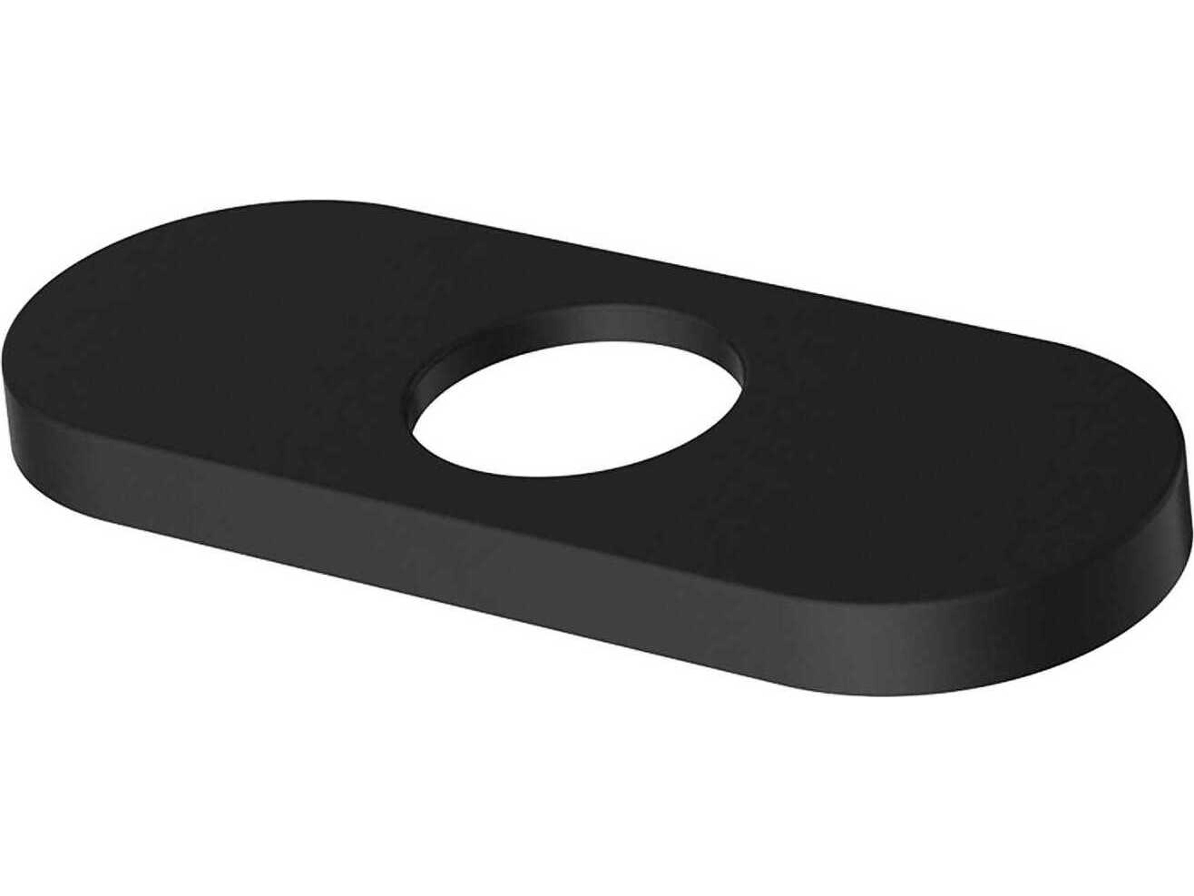 Vigo Matte Black Bathroom Deck Plate