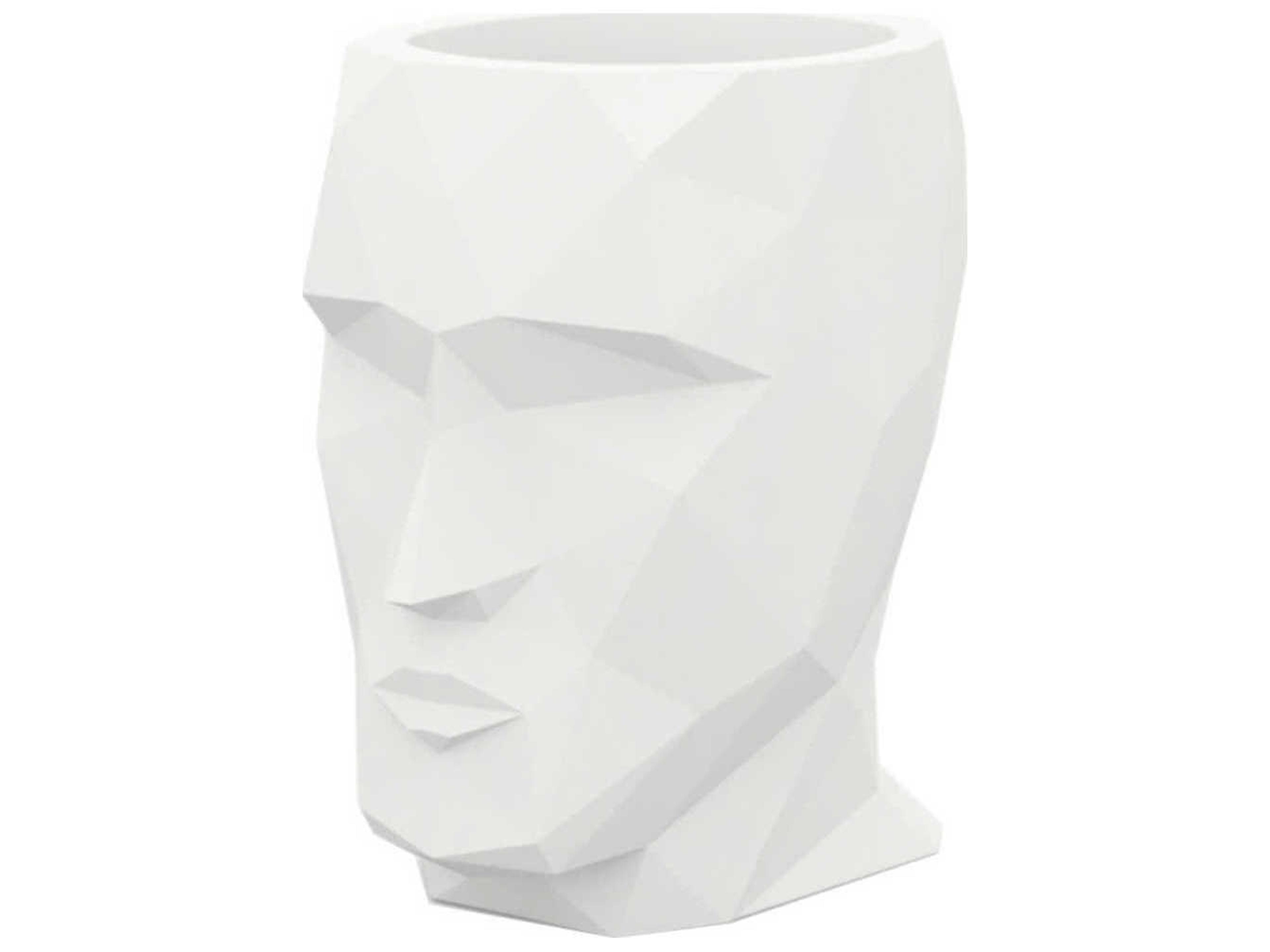 Vondom Outdoor Adan 17'' High White Matte Planter