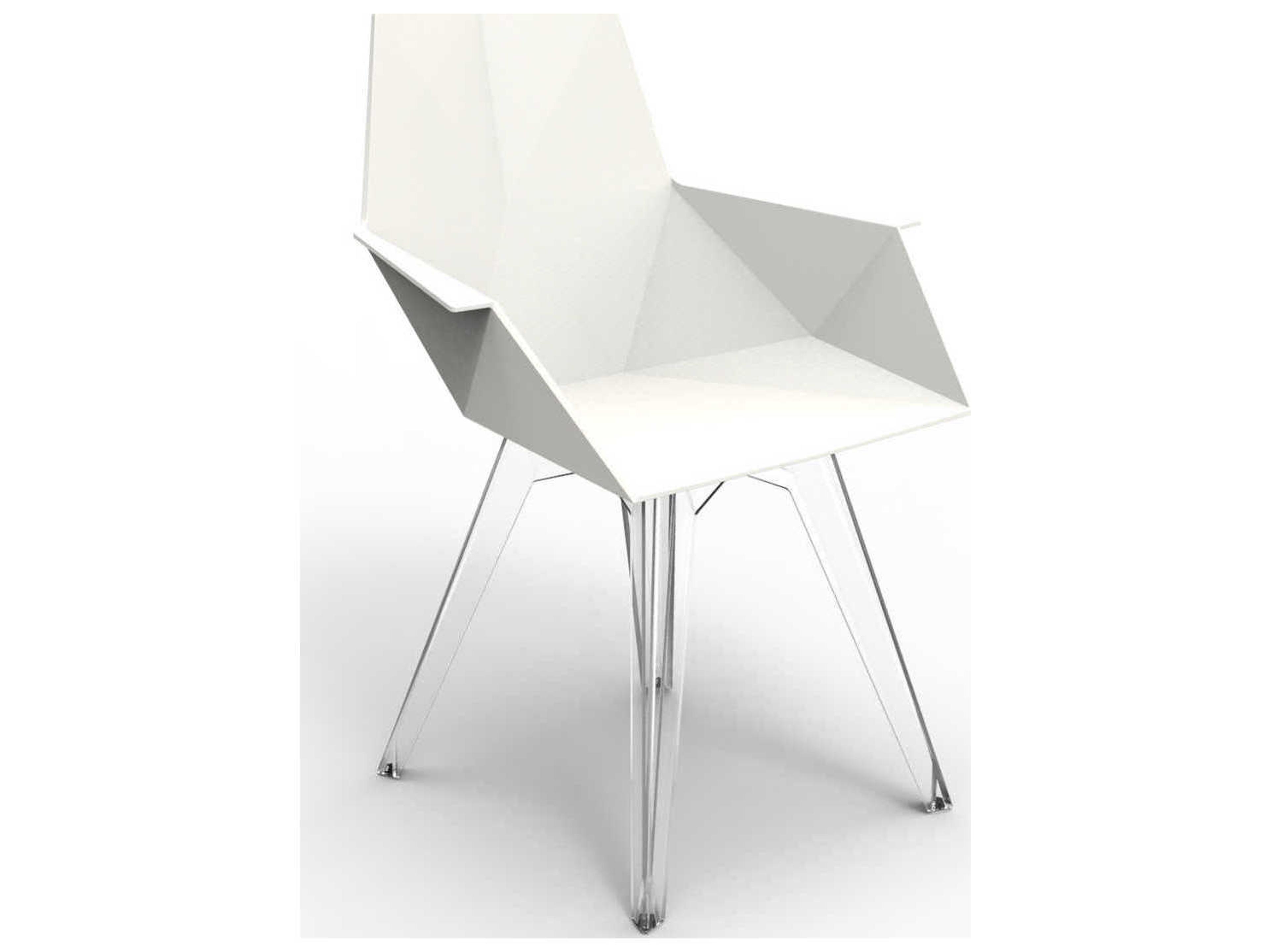 Vondom Outdoor Faz White Matte Resin Dining Chair Set of 4