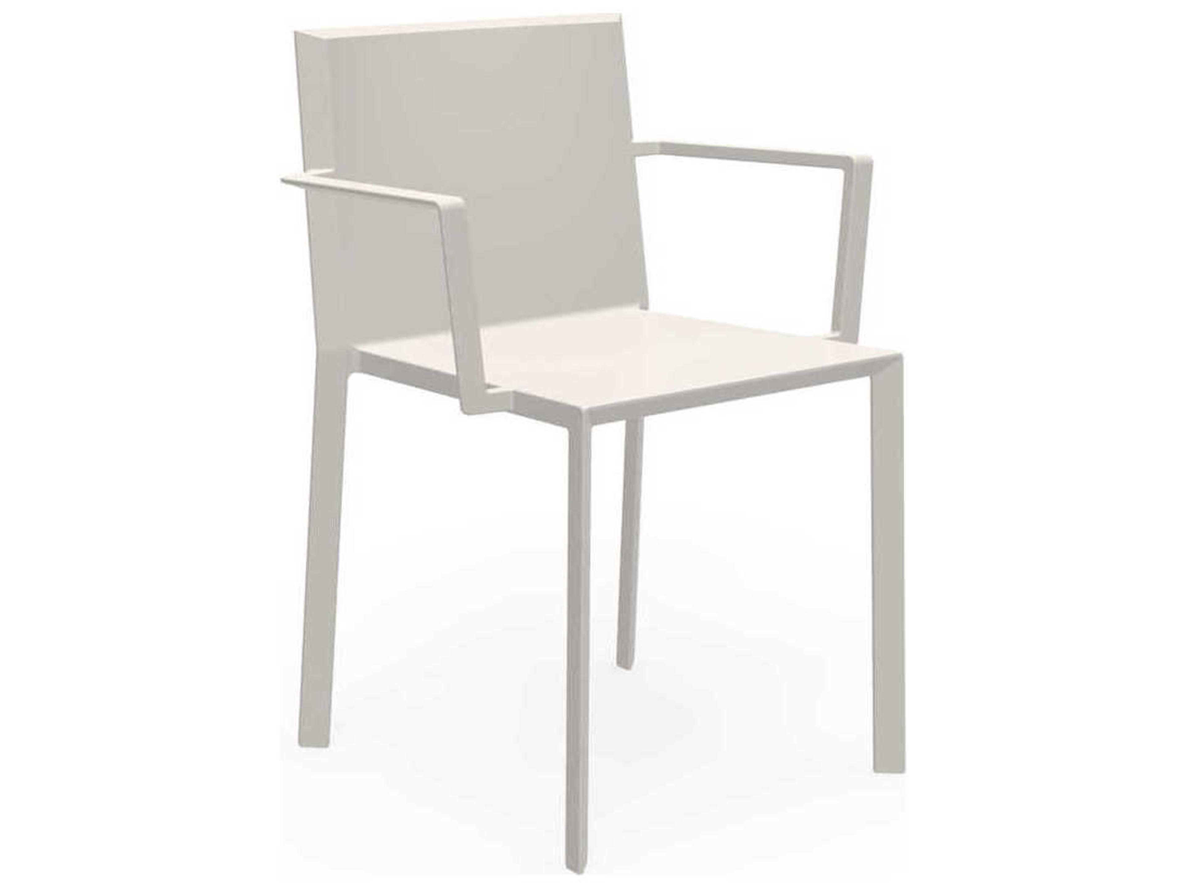 Vondom Outdoor Quartz Ecru Matte Resin Dining Chair Set of 4