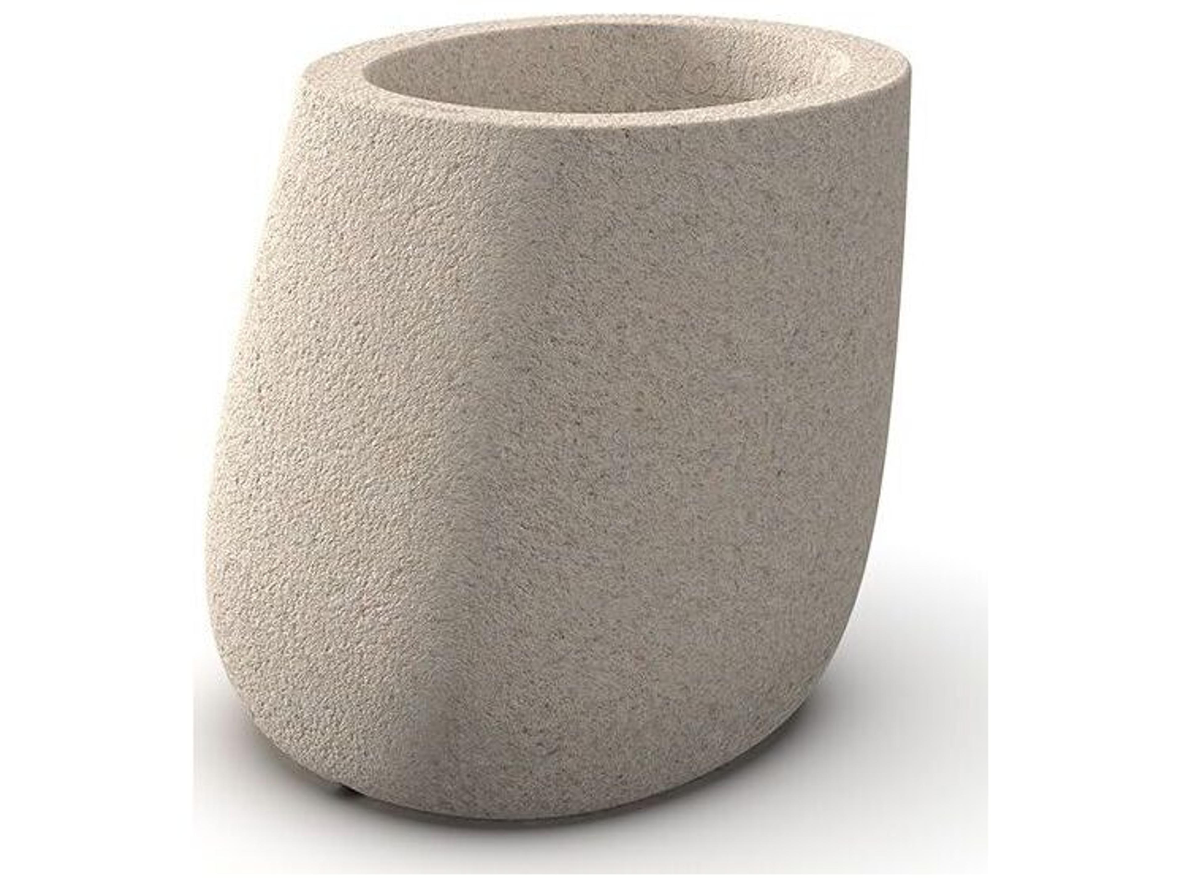 Vondom Outdoor Stone Granite Cream Planter