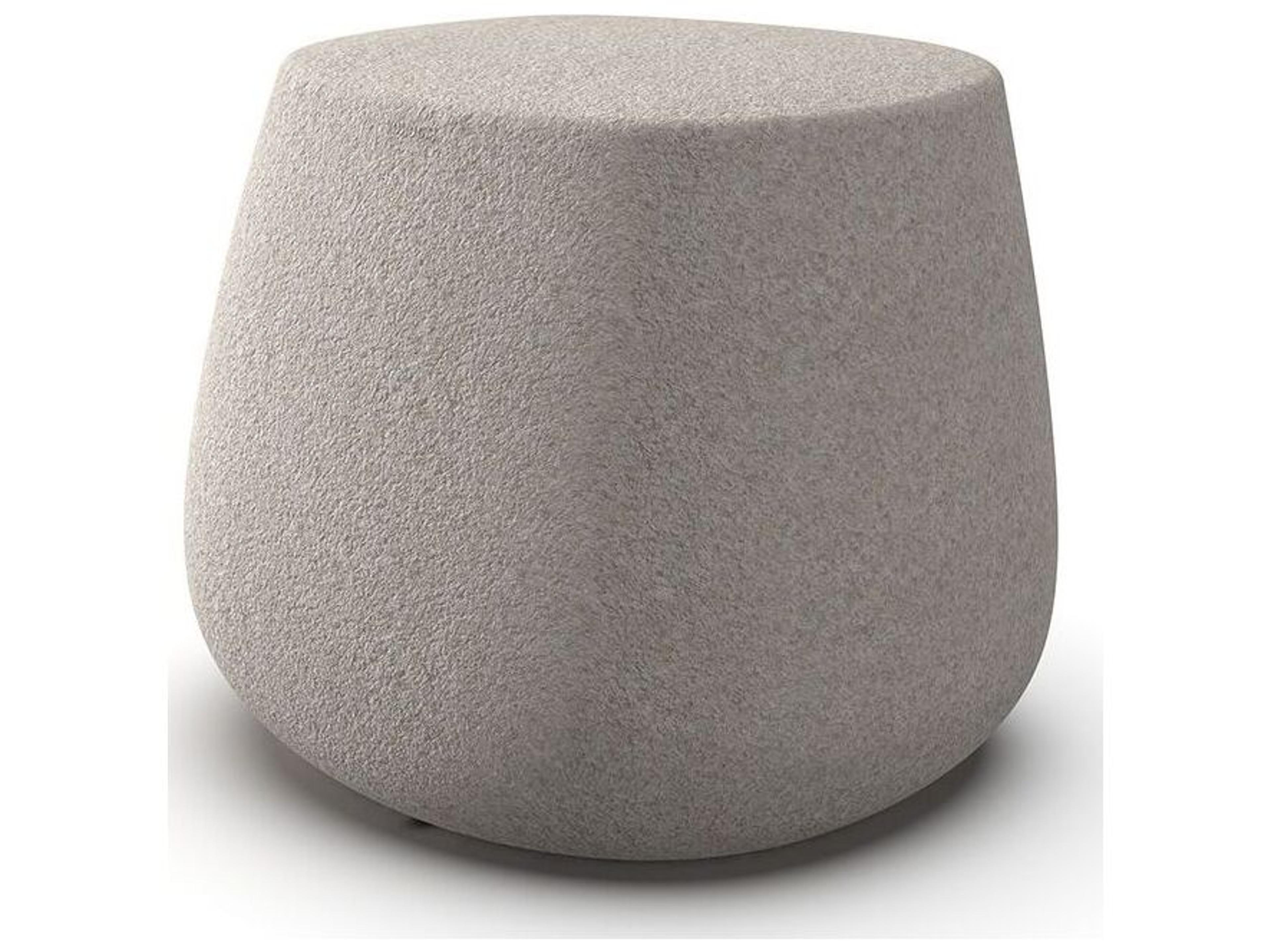 Vondom Outdoor Stone Granite Ecru Resin Ottoman