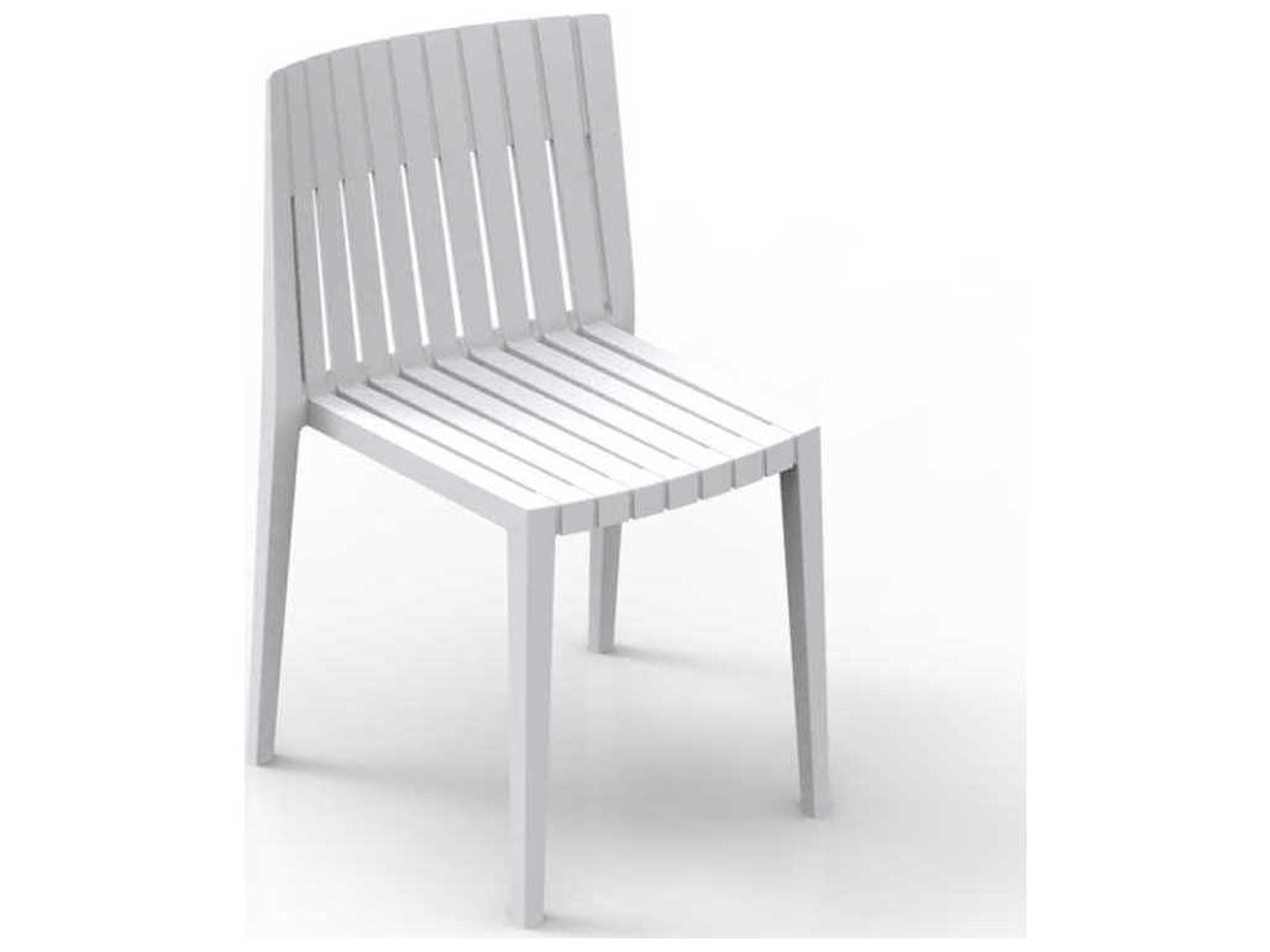 Vondom Outdoor Spritz White Matte Resin Dining Chair Set of 4