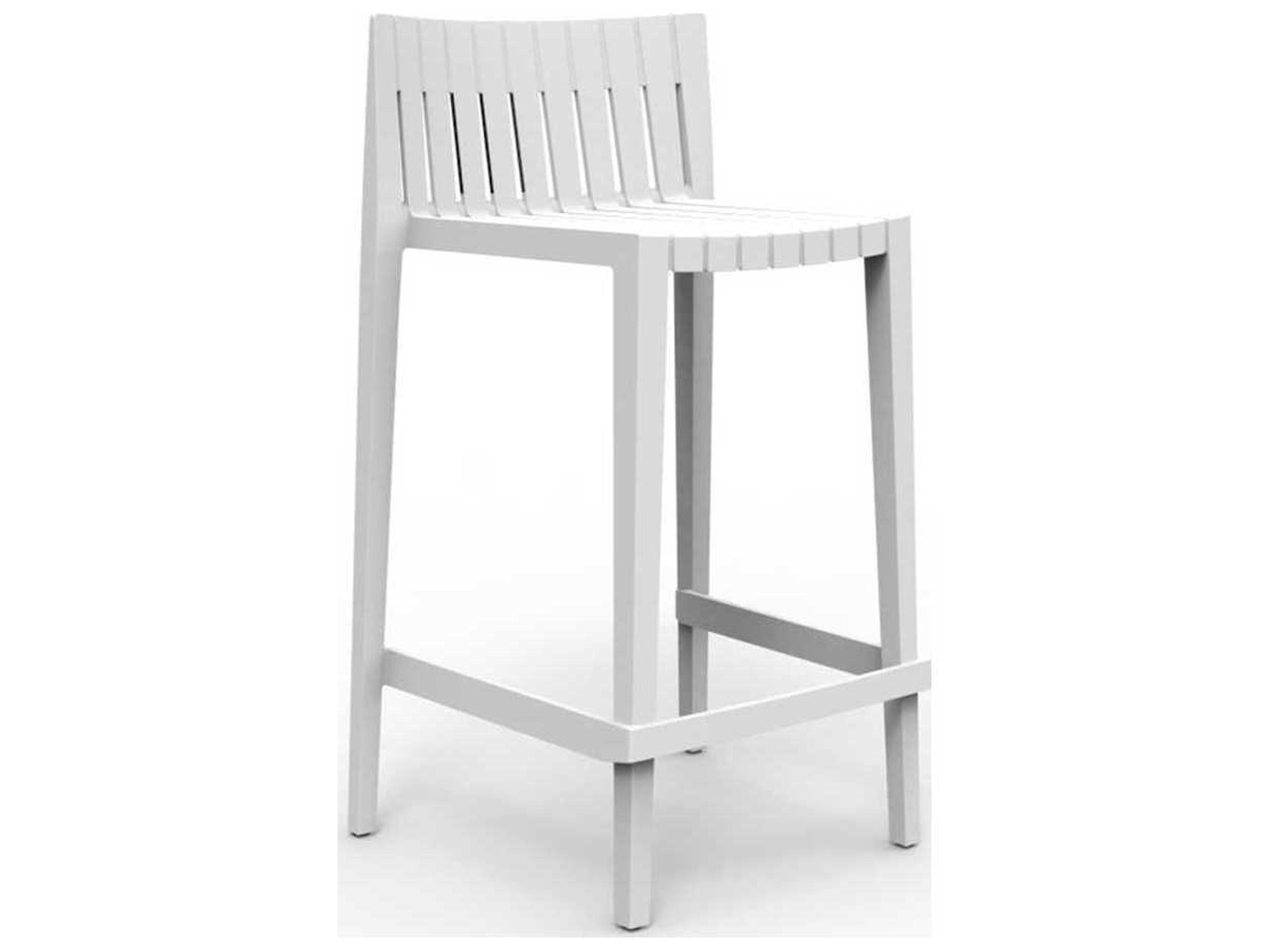 Vondom Outdoor Spritz White Matte Resin Counter Stool Set of 4