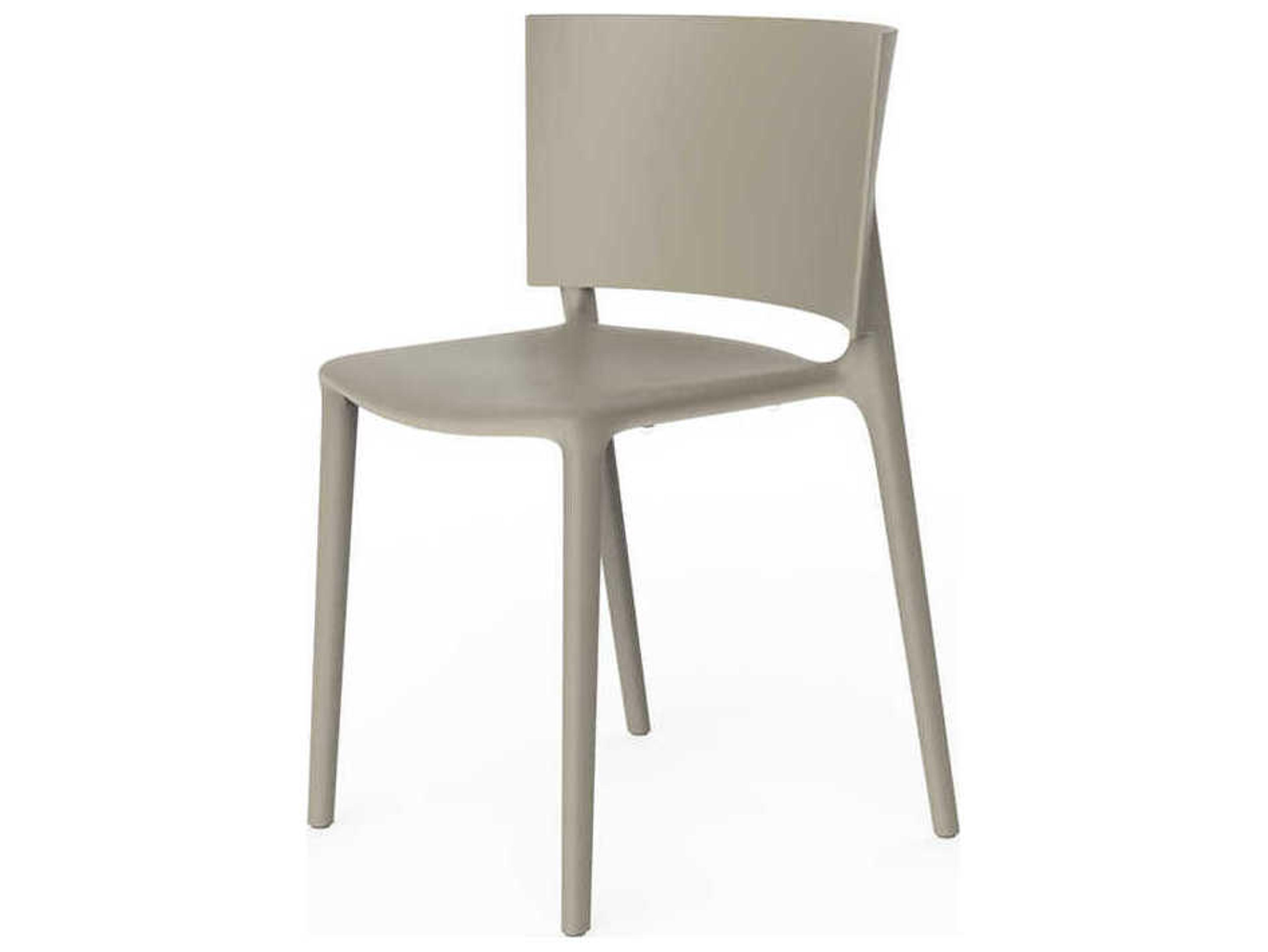 Vondom Outdoor Africa Ecru Matte Resin Dining Chair Set of 4