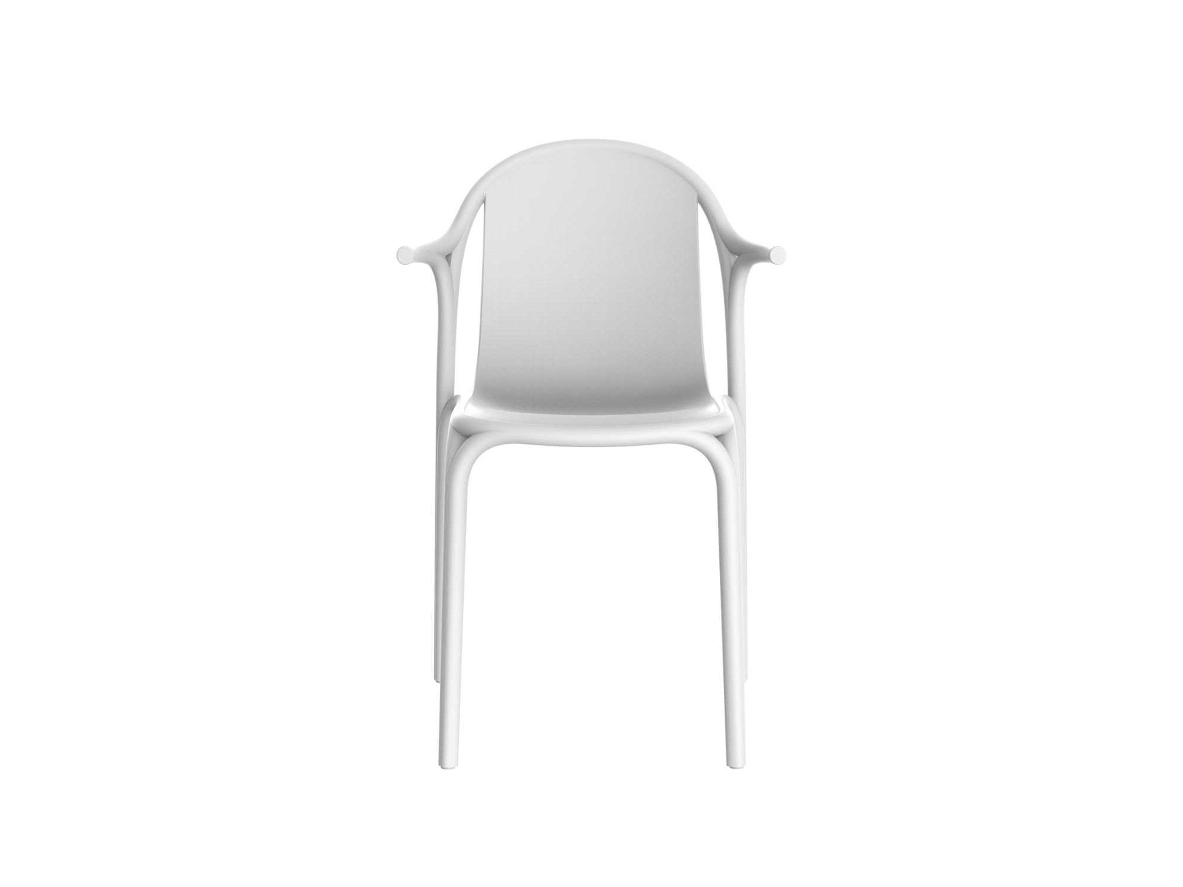 Vondom Outdoor Brooklyn White Matte Resin Dining Chair Set of 4