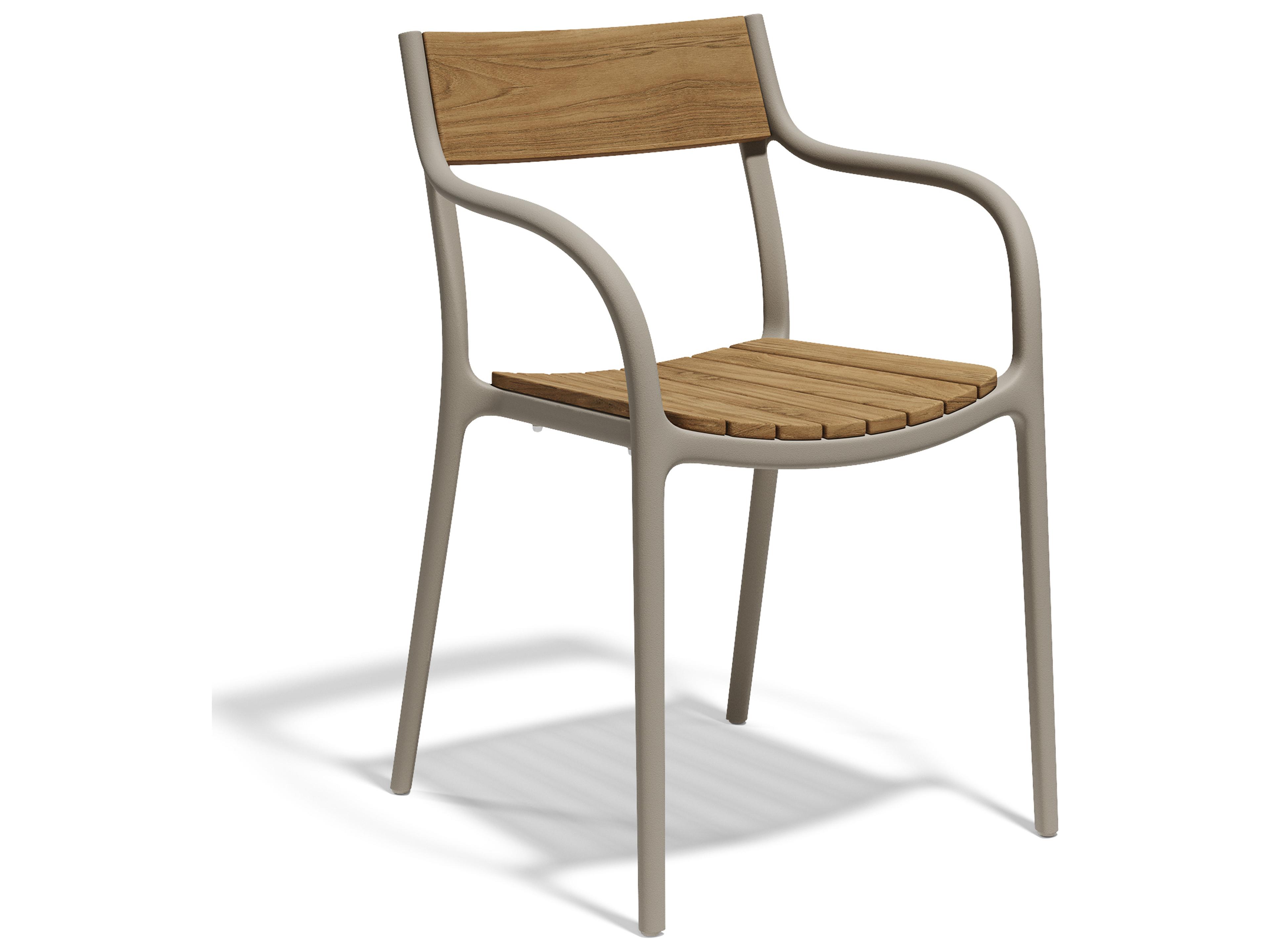 Vondom Outdoor Madison Tortora Polypropylene Wood Dining Chair (Set of 4)