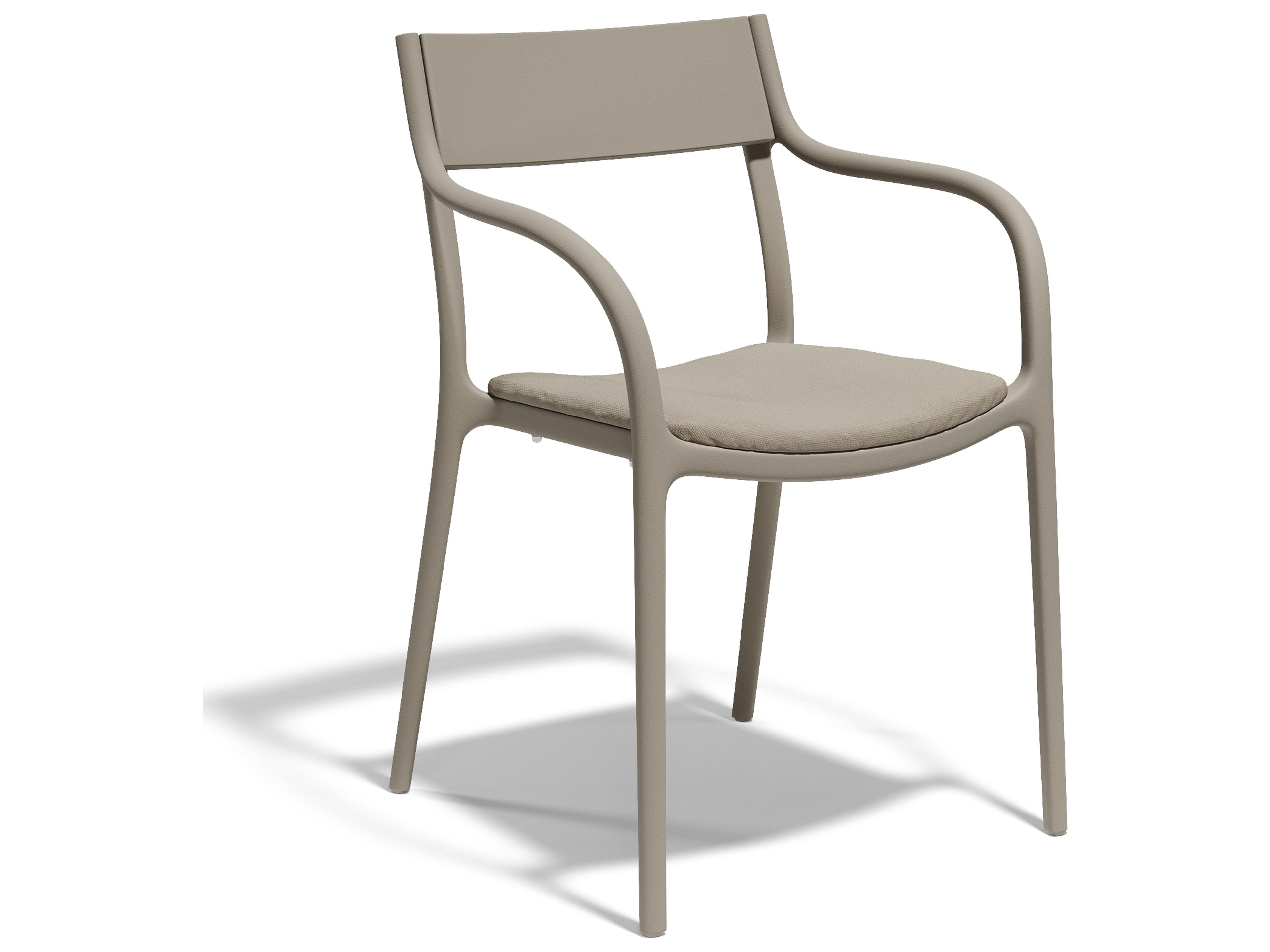 Vondom Outdoor Madison Tortora Polypropylene Cushion Dining Chair (Set of 4)