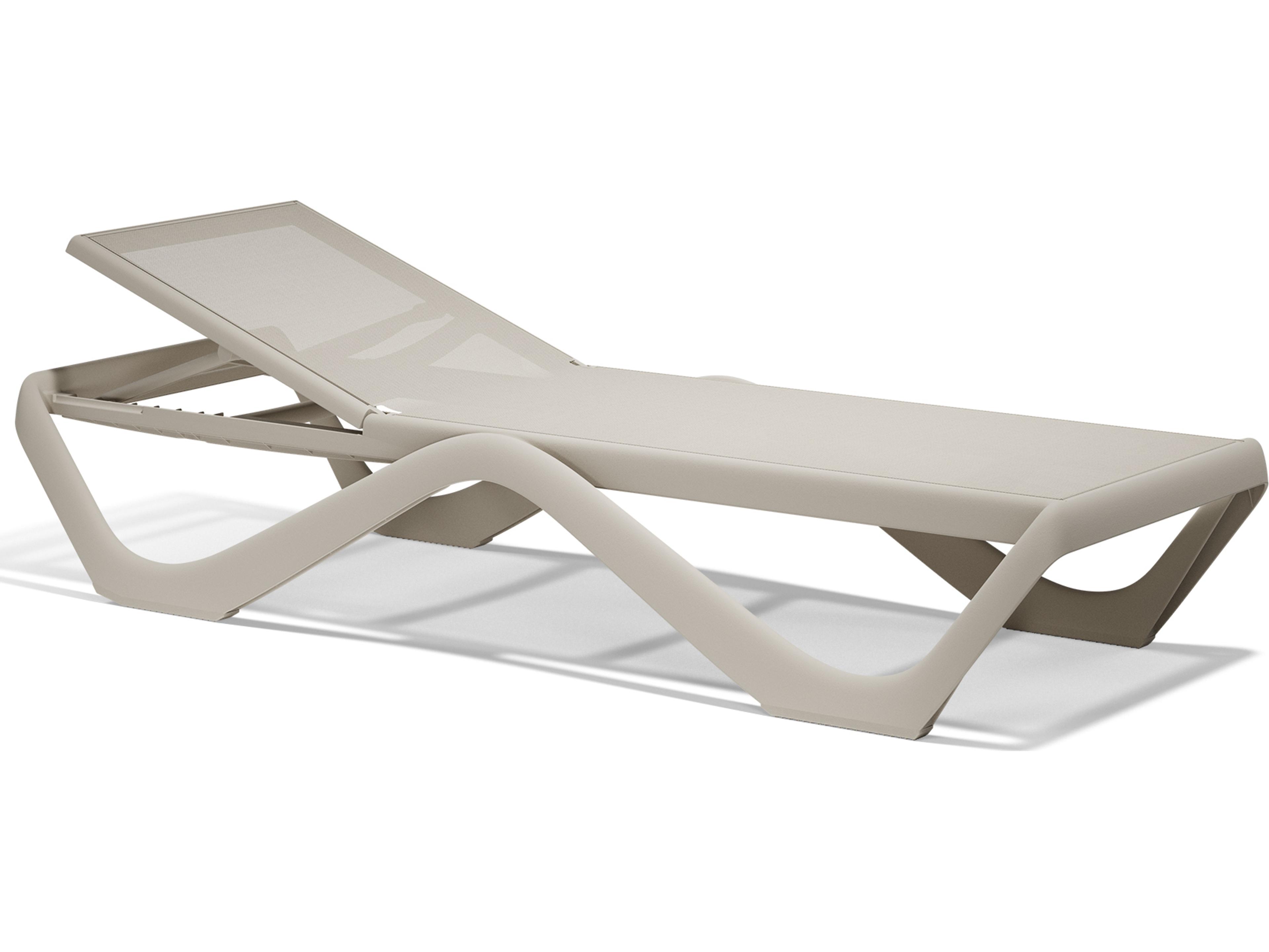 Love Ecru Polypropylene Sling Chaise Lounge (Set of 2)