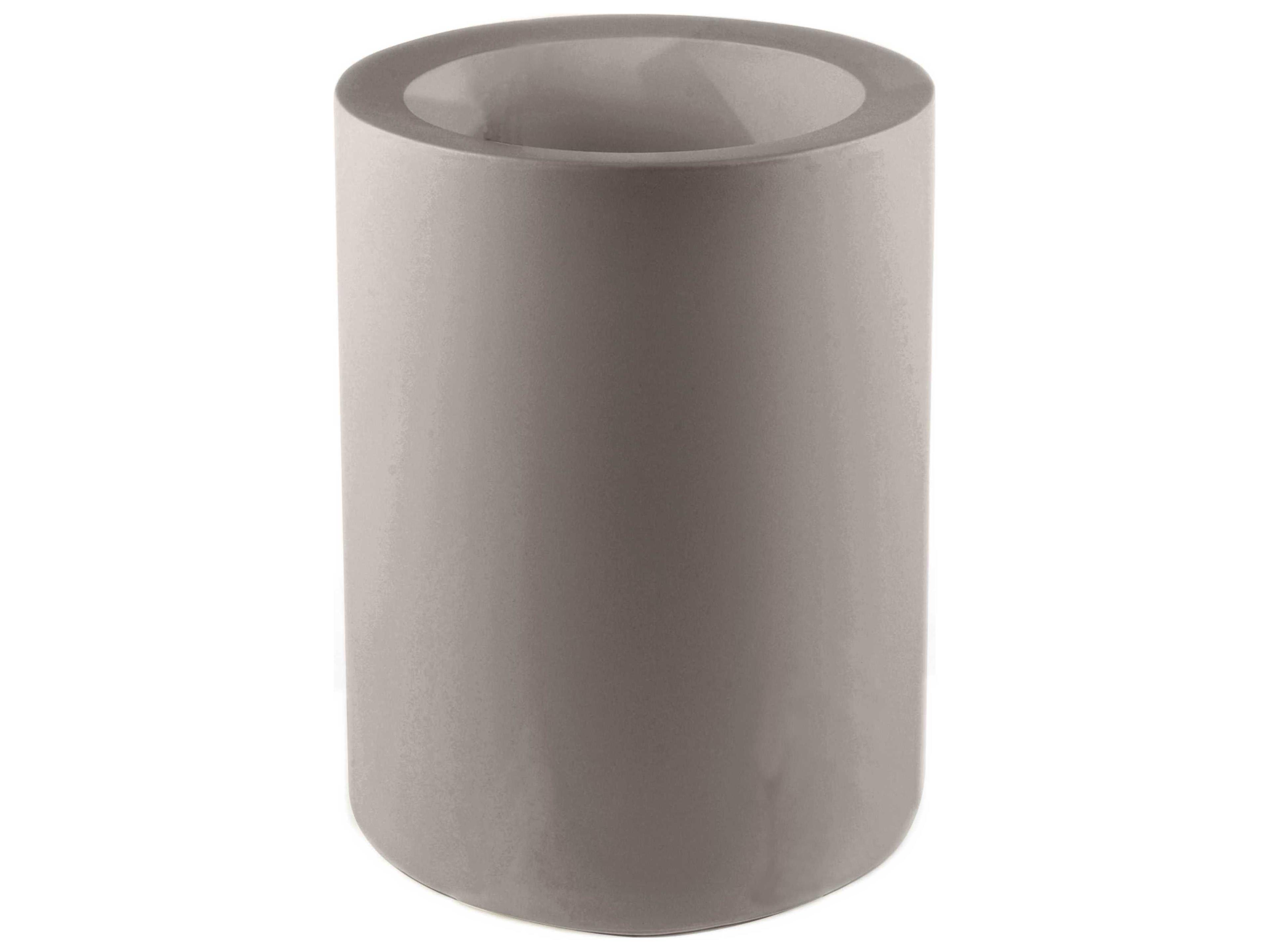 Vondom Studio High Cylinder Planter 15.75Dia. x 31.5H Basic Tortora