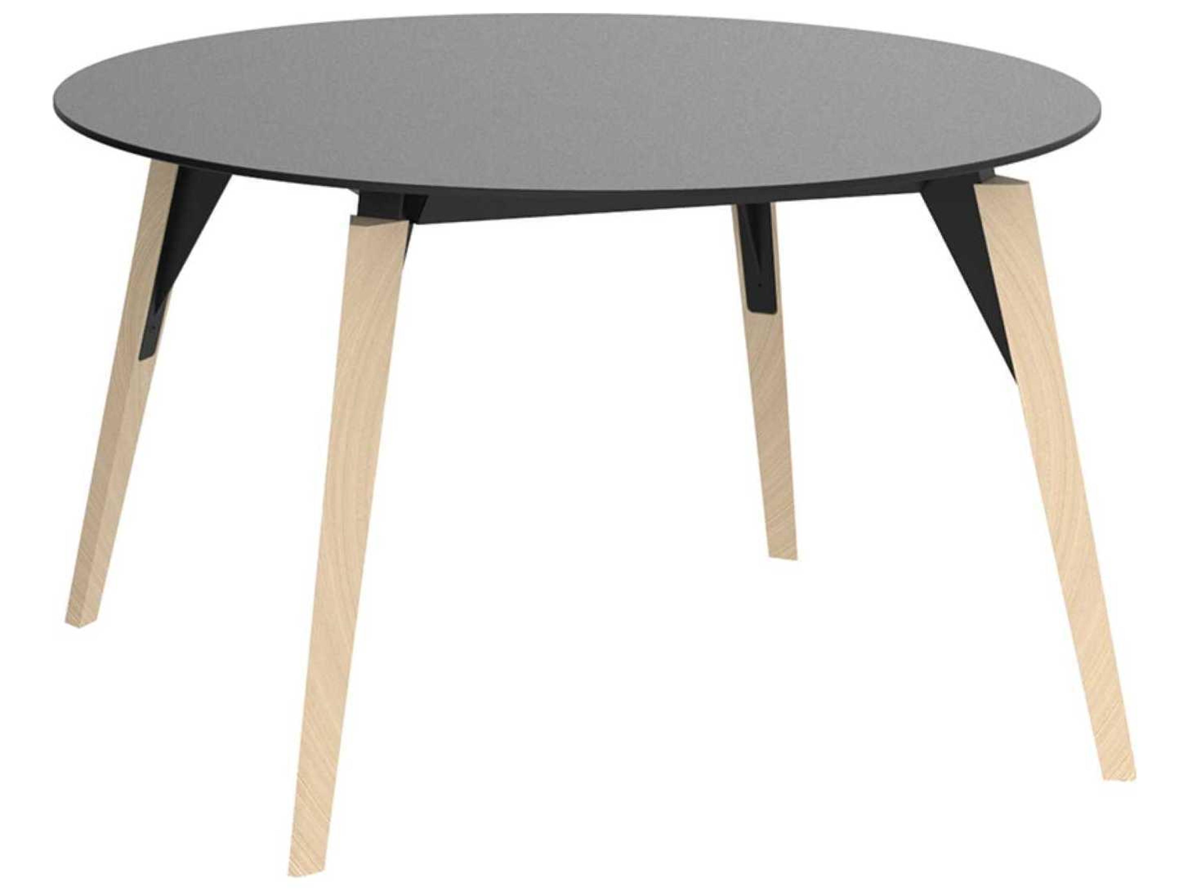 Vondom Faz Wood Round Plastic Dining Table