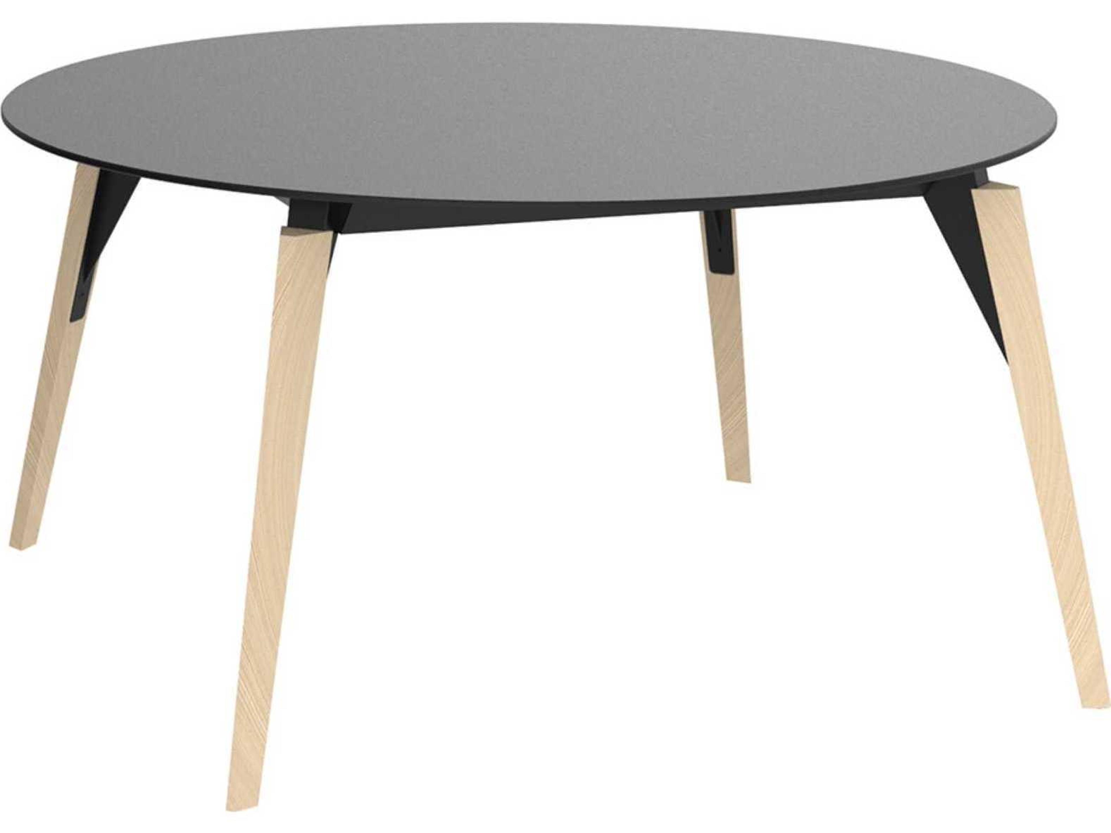Vondom Faz Wood Round Plastic Dining Table