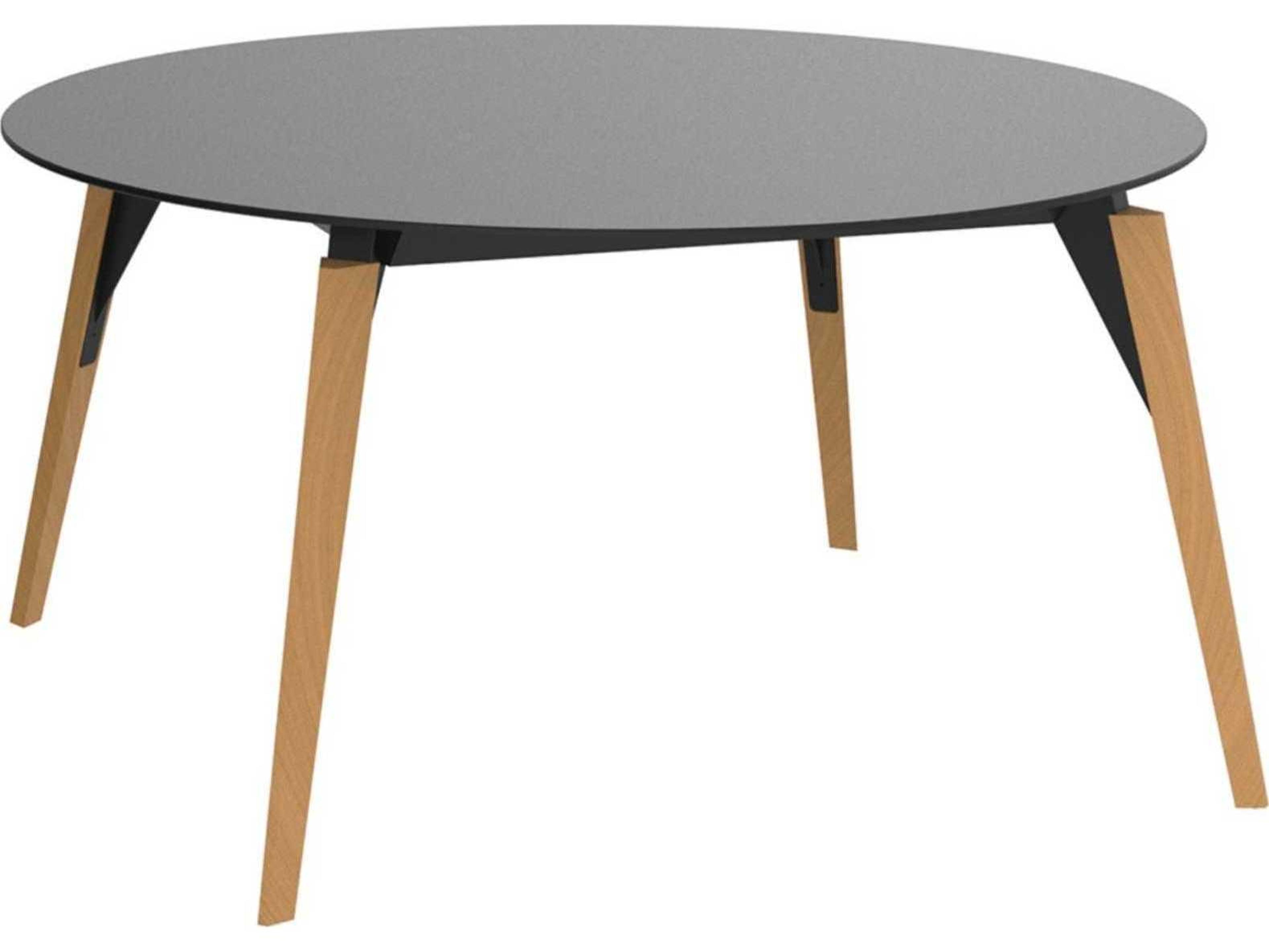 Vondom Faz Wood Round Plastic Dining Table
