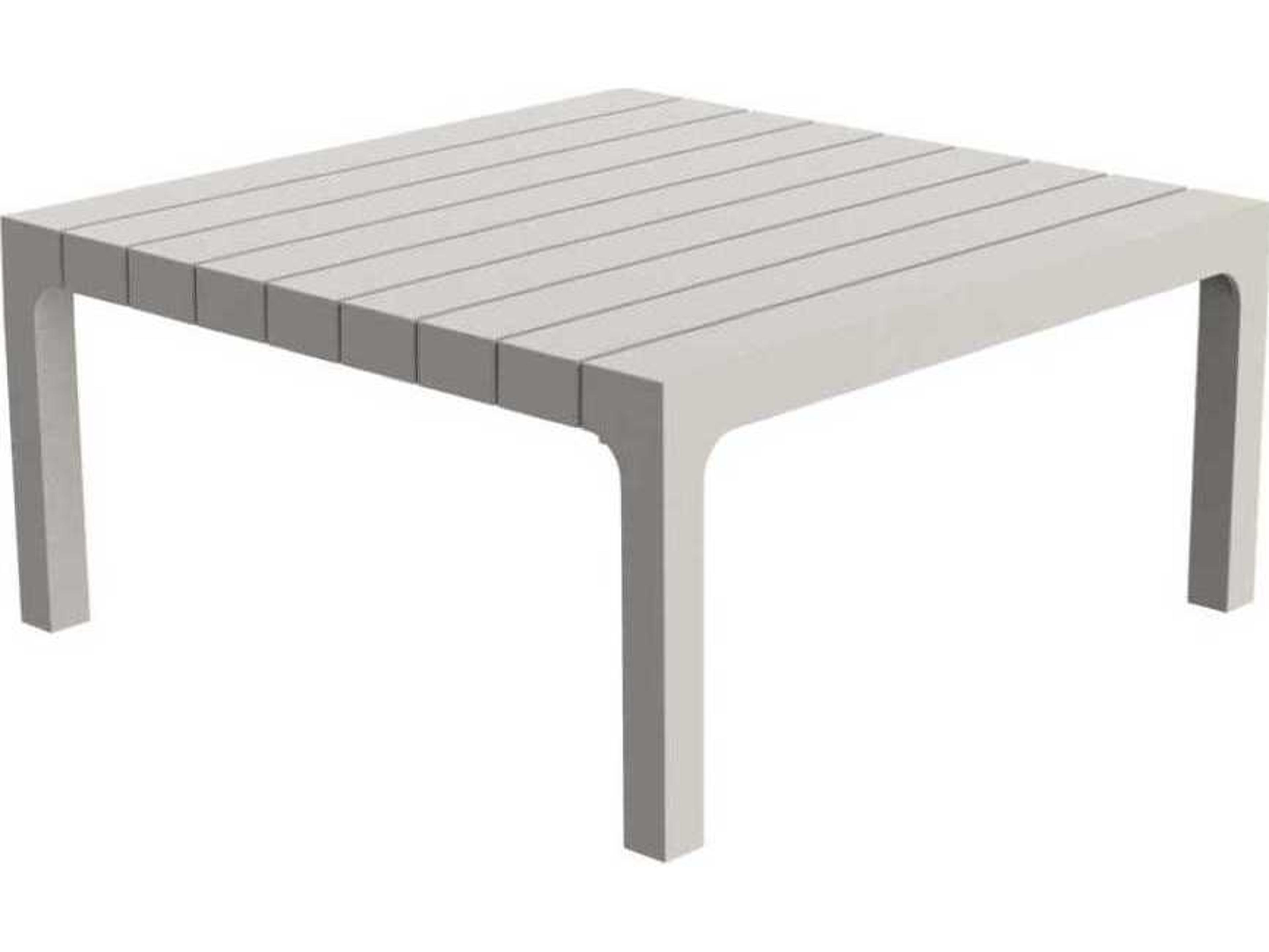 Vondom Spritz Sun Lounger Table Set of 4 23.25 x 23.25 Basic/Injection Ecru