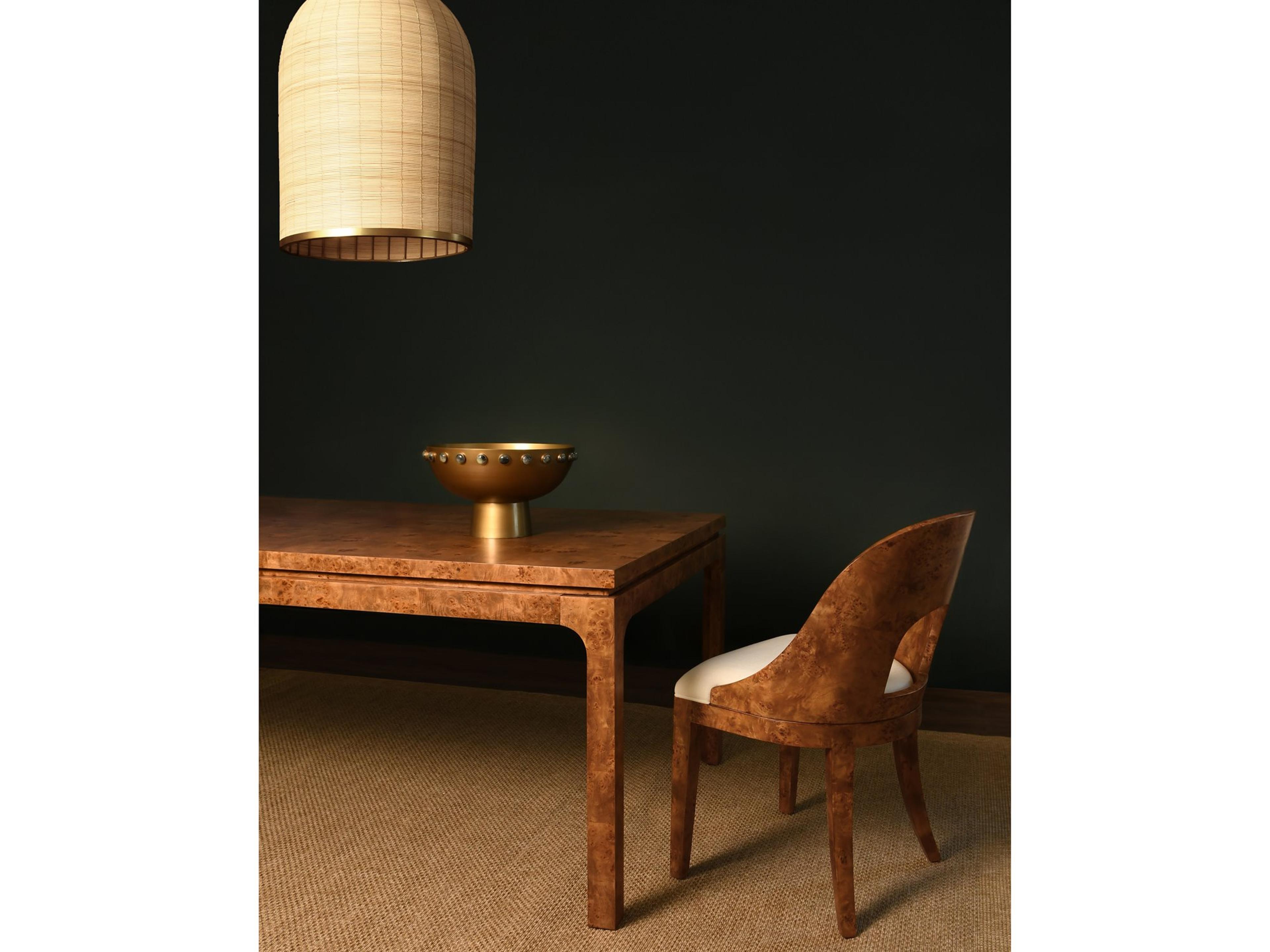 Worlds Away Burl Wood Dining Room Set