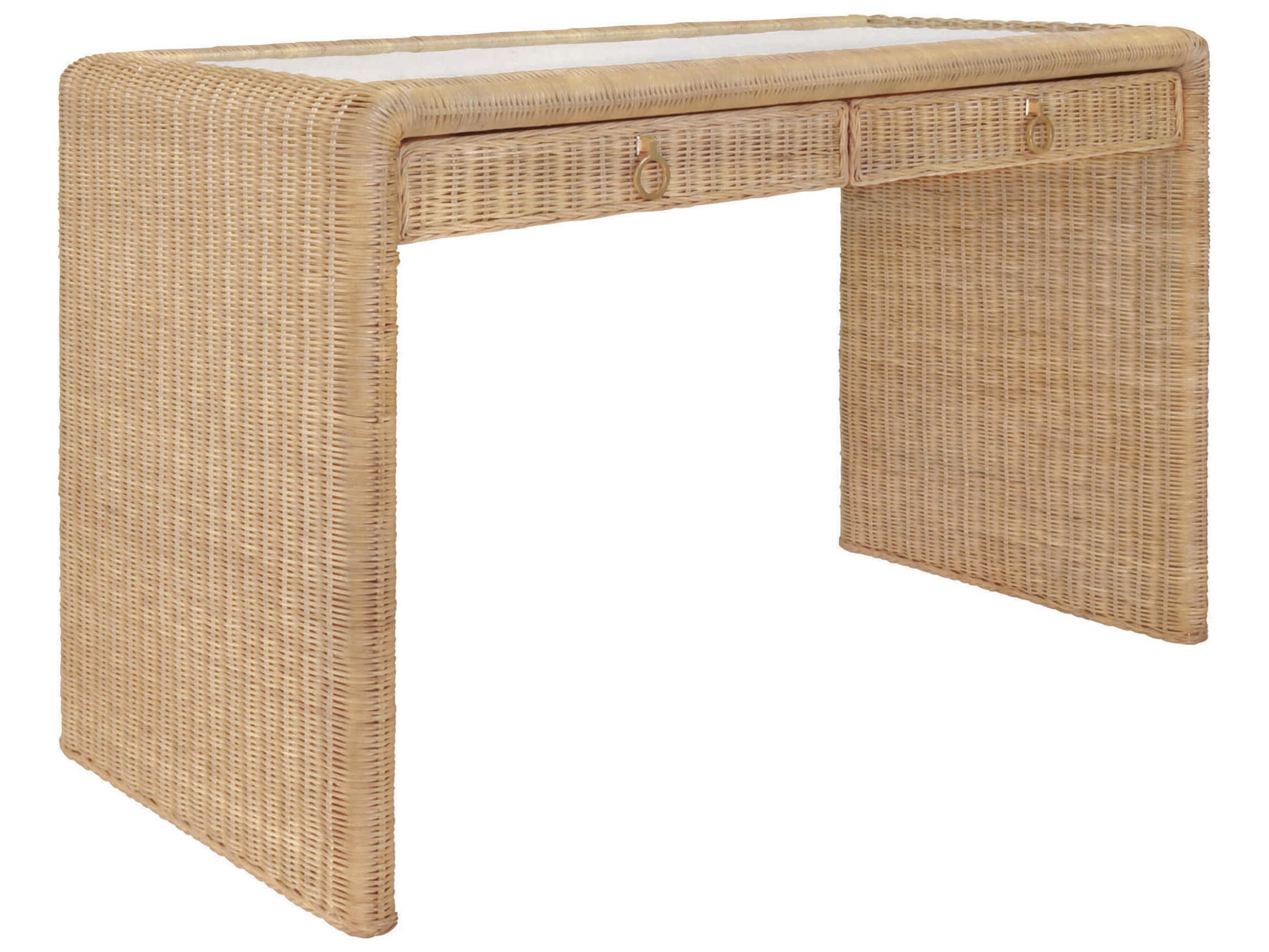 Worlds Away Natural Secretary Desk