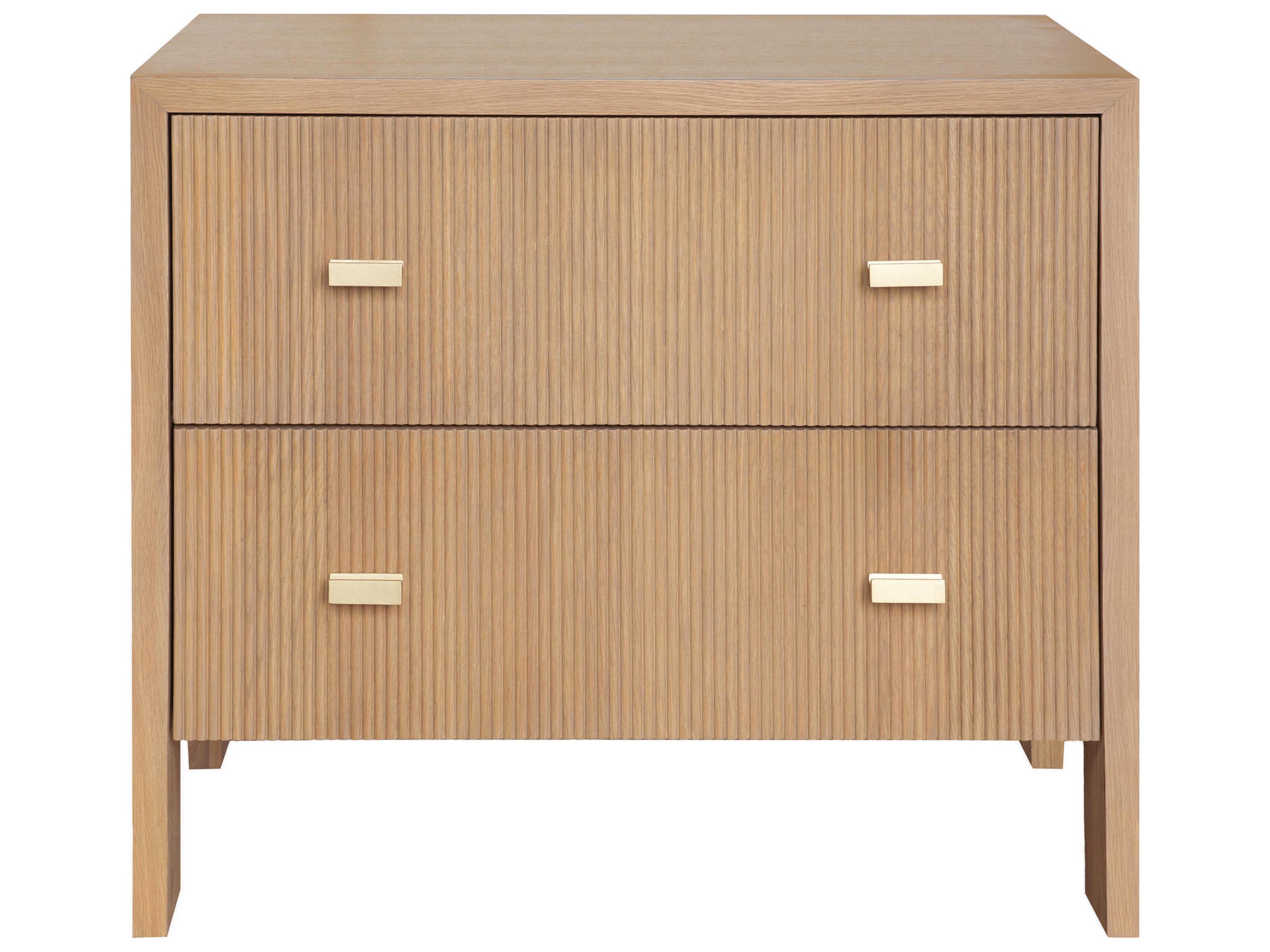 Worlds Away Rectangular Wood Natural Oak End Table